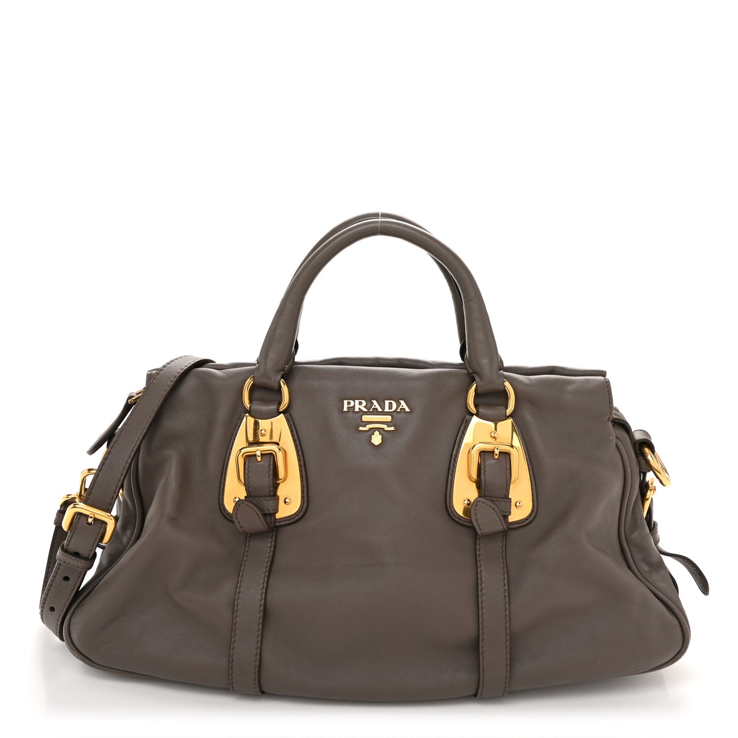 Soft Calf Shopping Satchel Bag Bambu