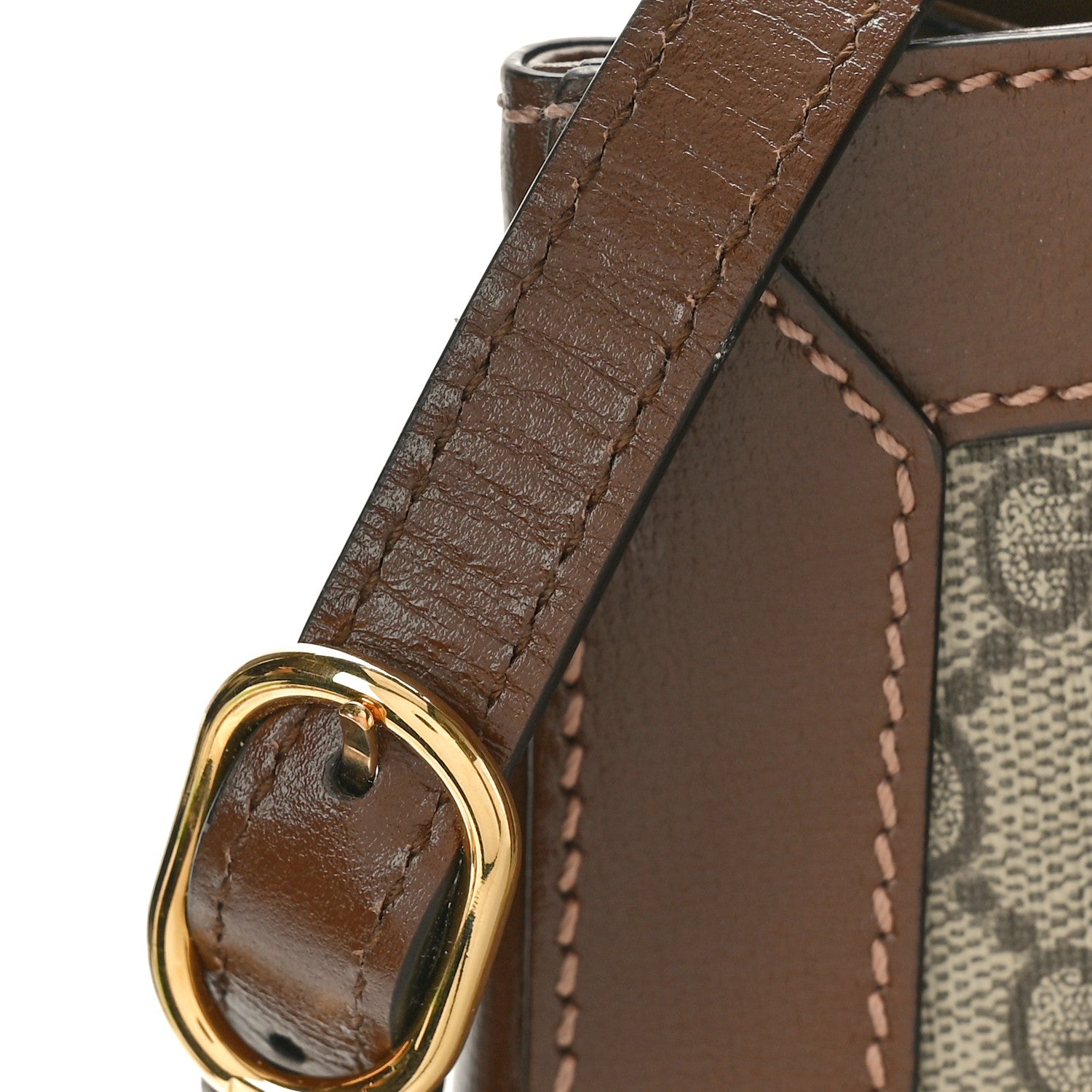 Gucci GG Supreme Monogram Azalea Calfskin Web Medium Jackie 1961 Tote Beige Ebony Brown Sugar 11 of 12