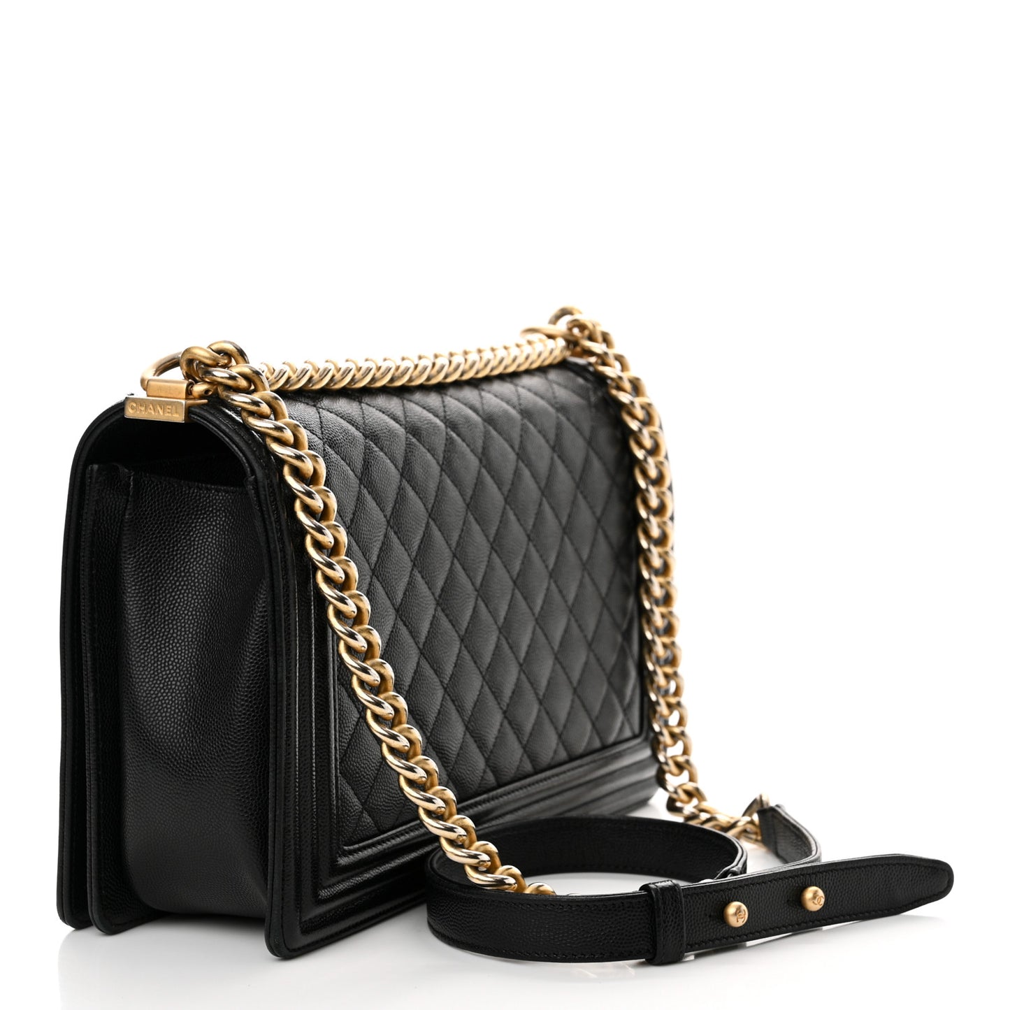 Caviar Quilted New Medium Boy Flap Black