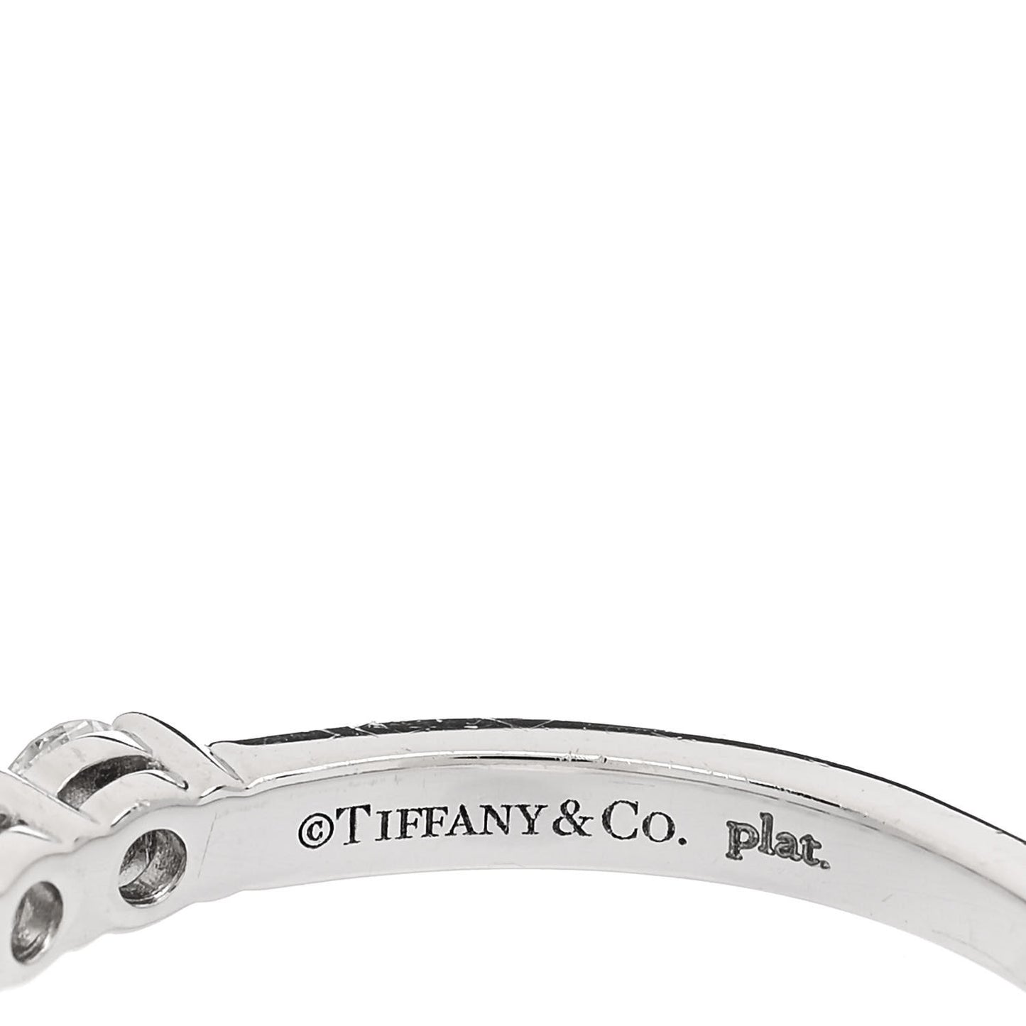 Platinum Diamond 3mm Embrace Half Circle Band Ring 56 7.5