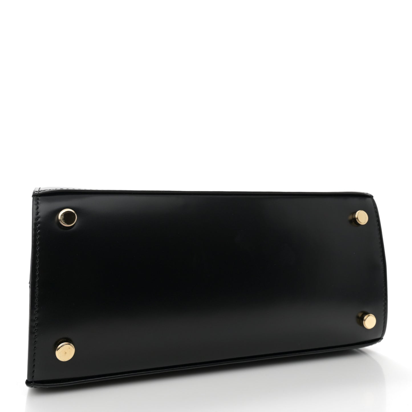 Brushed Off Calfskin Medium Iconic Top Handle Black