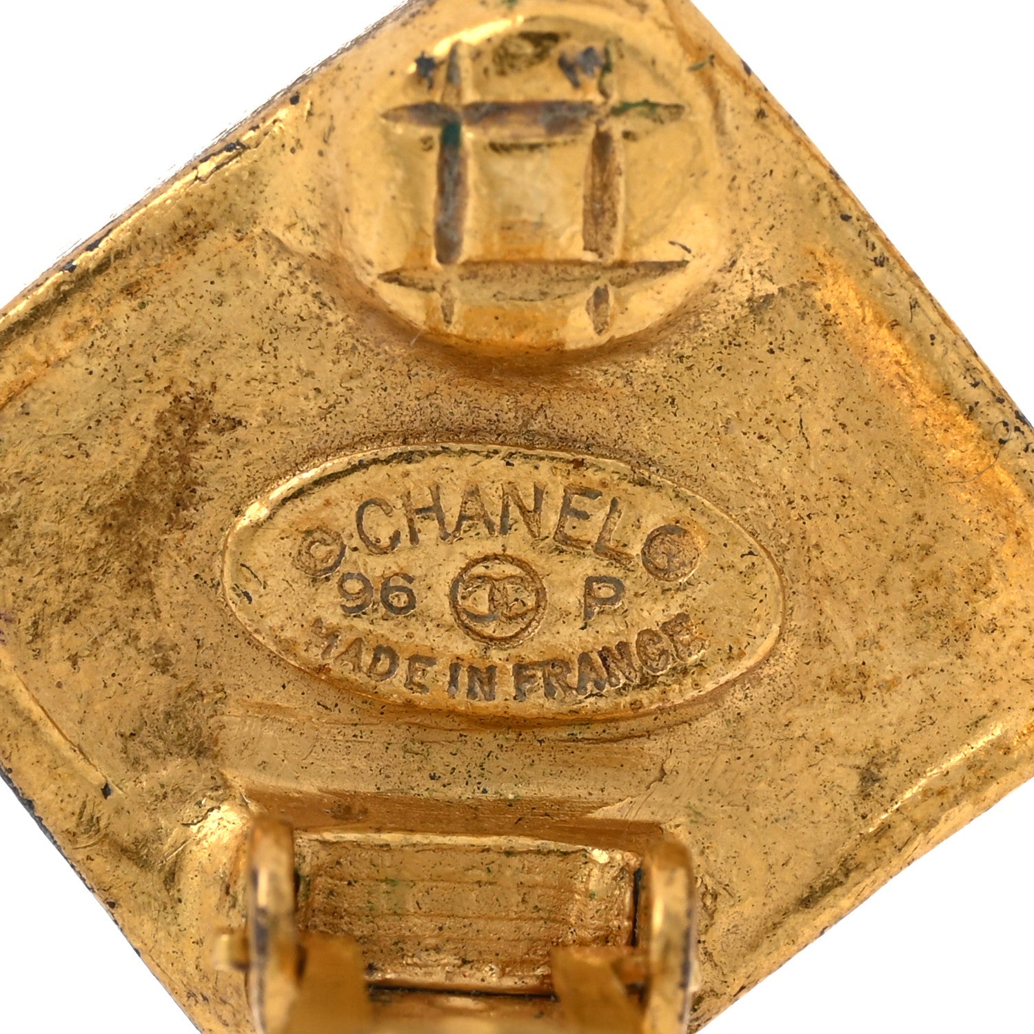 Chanel CC Clip On Earrings Gold 4 of 5