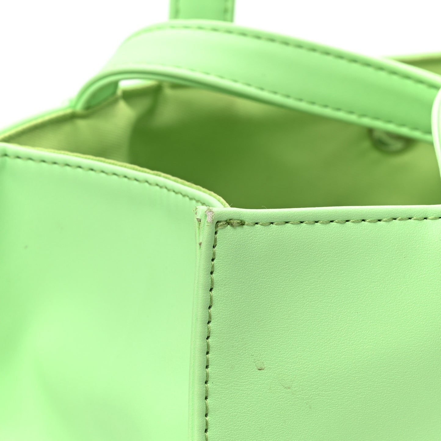 Vegan Leather Medium Shopping Bag Double Mint