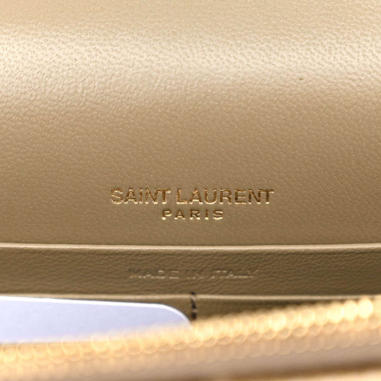 SAINT LAURENT Velvet Medium Classic Monogram Kate Tassel Satchel Olive