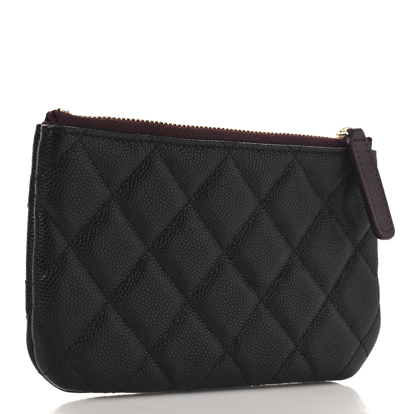 Caviar Quilted Small Cosmetic Case Black