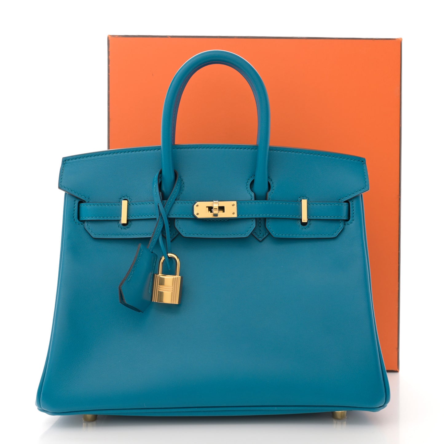 Tadelakt Birkin 25 Bleu Izmir