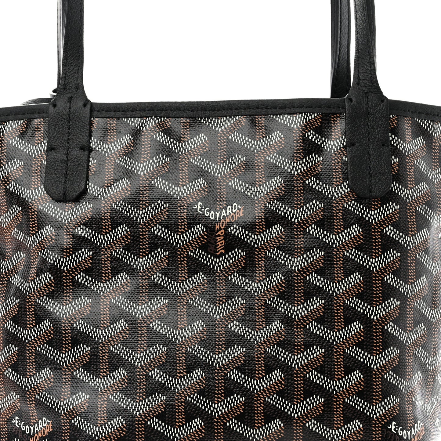 Goyardine Reversible Mini Anjou Black