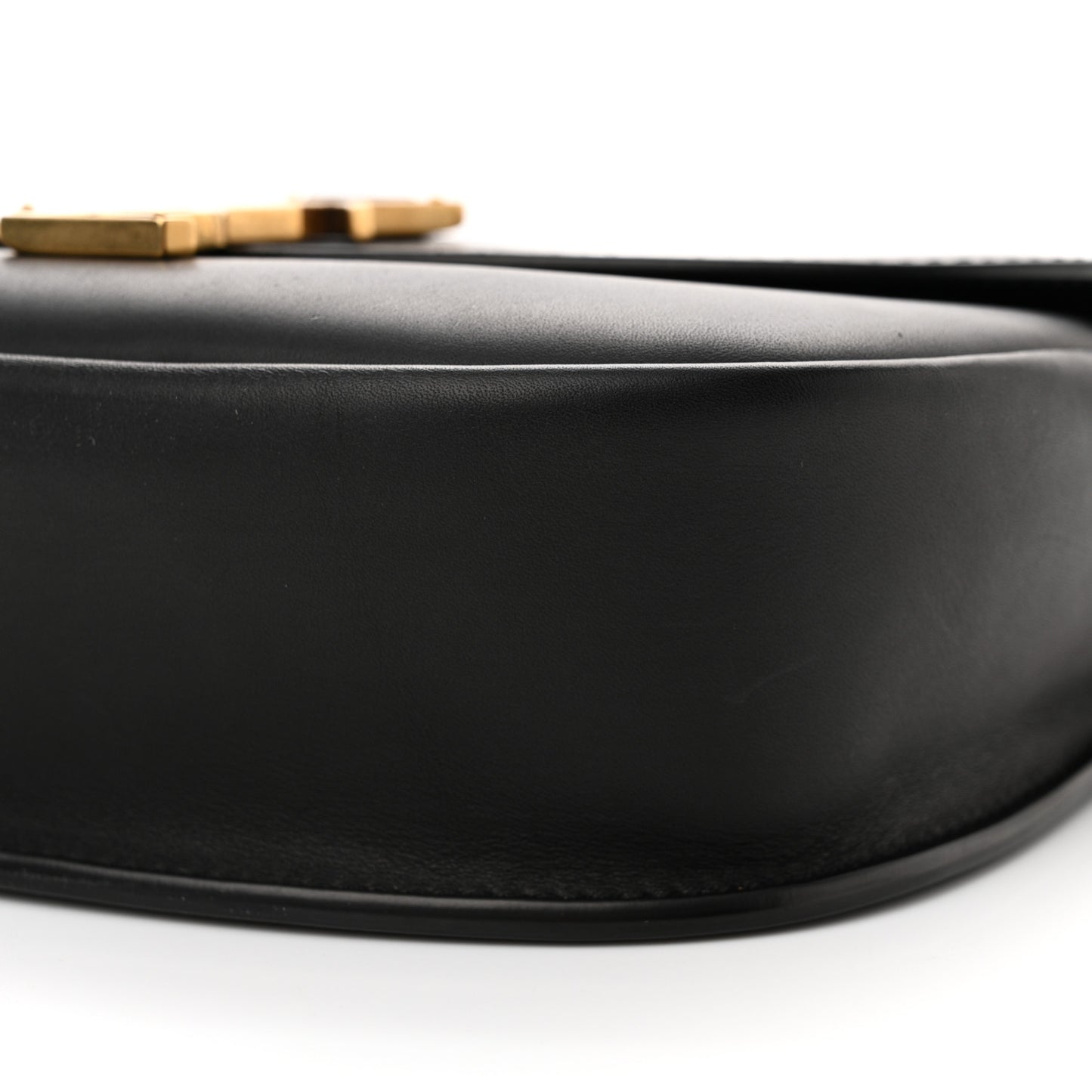 Smooth Calfskin Monogram Medium Kaia Satchel Black