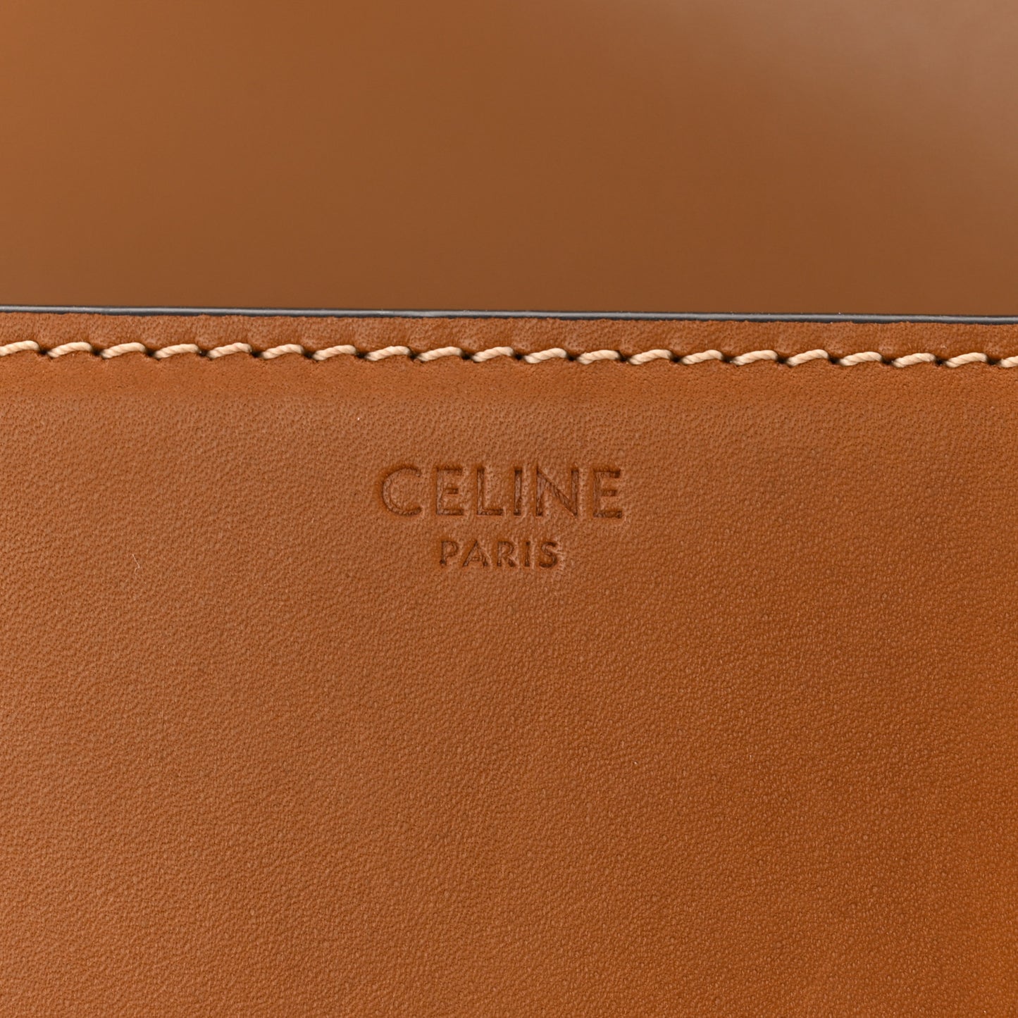 Shiny Calfskin Medium Triomphe Tan