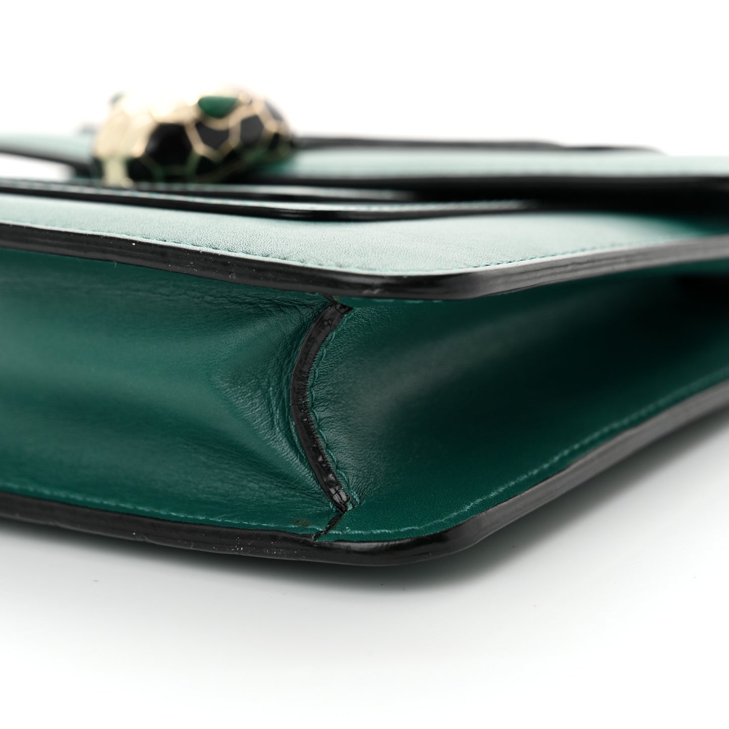 Calfskin Small Serpenti Forever Snake Strap Crossbody Bag Emerald Green