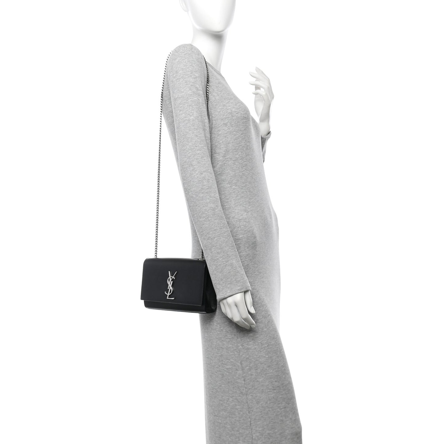 Grain De Poudre Small Monogram Kate Satchel Black