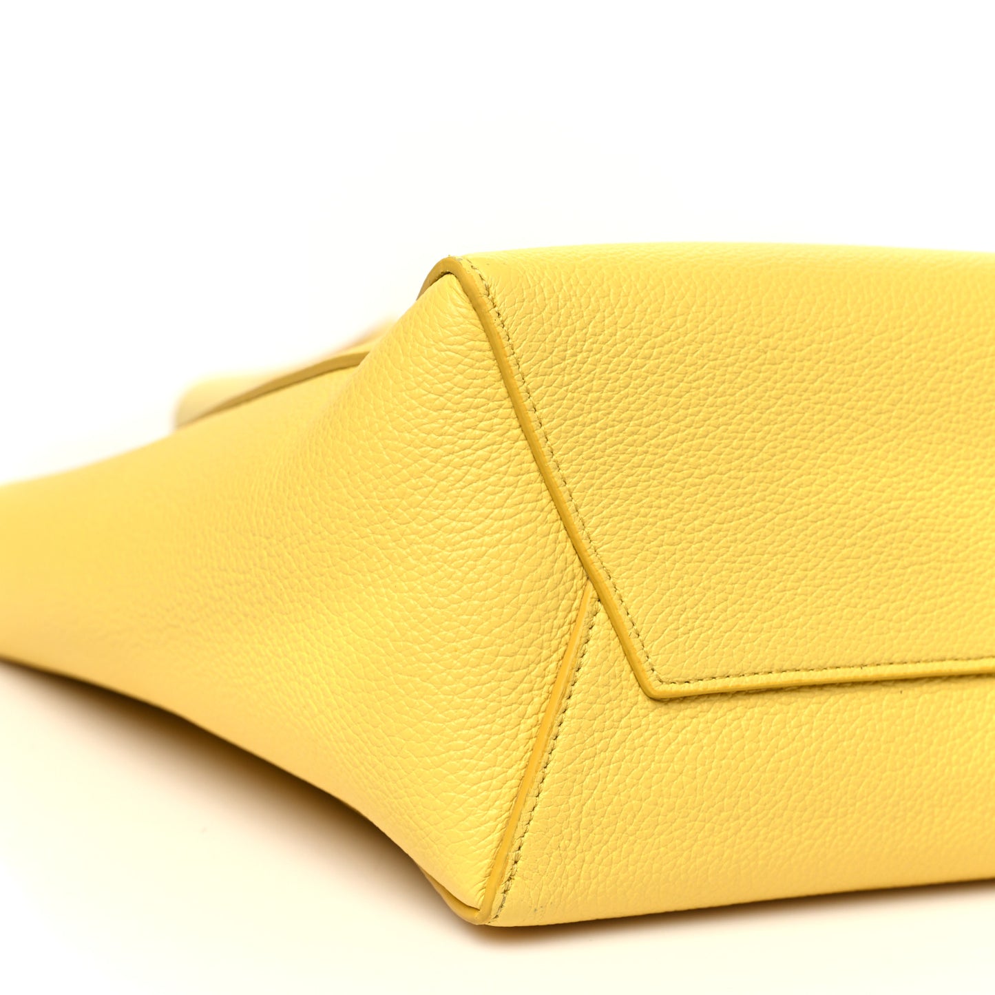 Soft Grained Calfskin Small Sangle Bucket Bag Citron