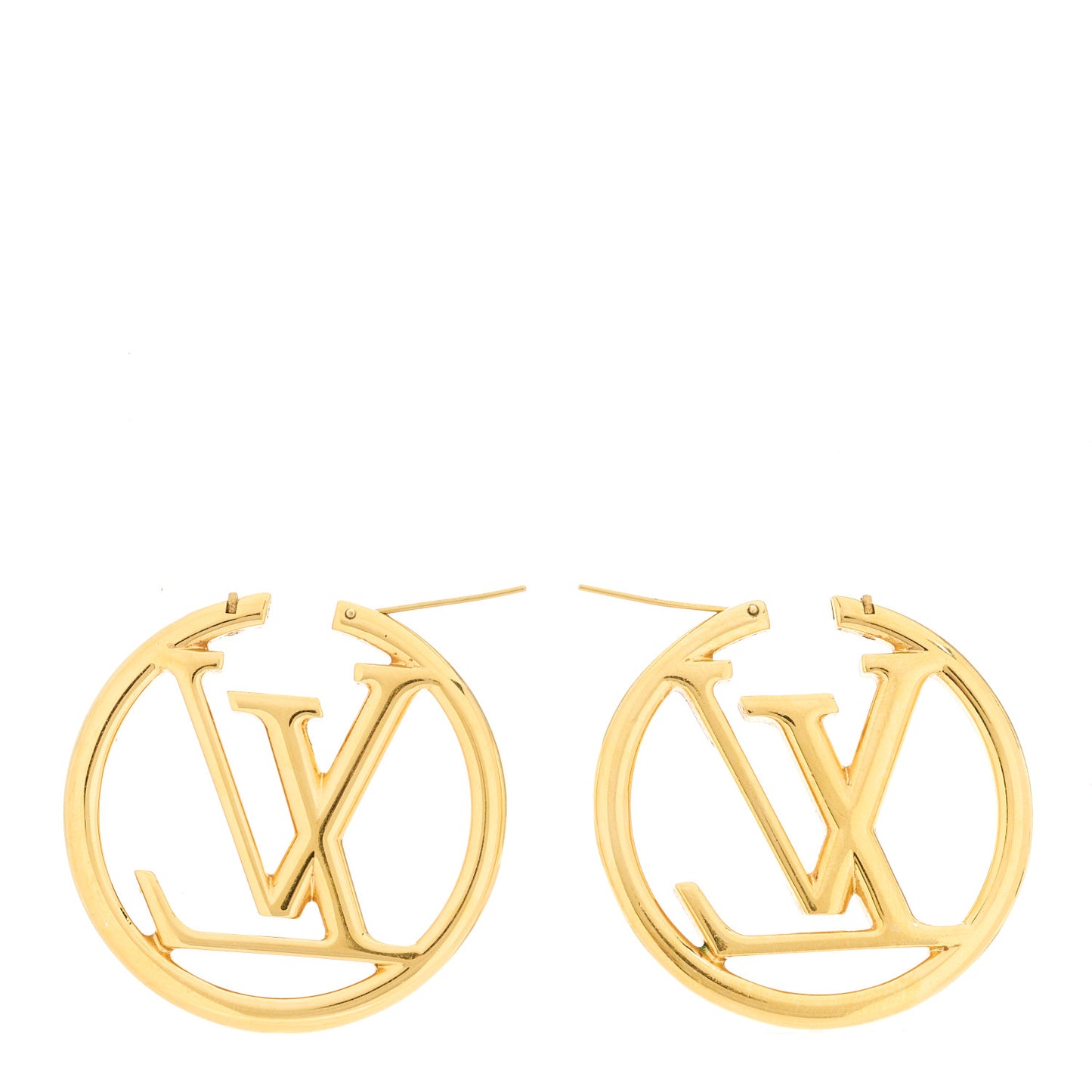 Metal Louise Hoop Earrings Gold