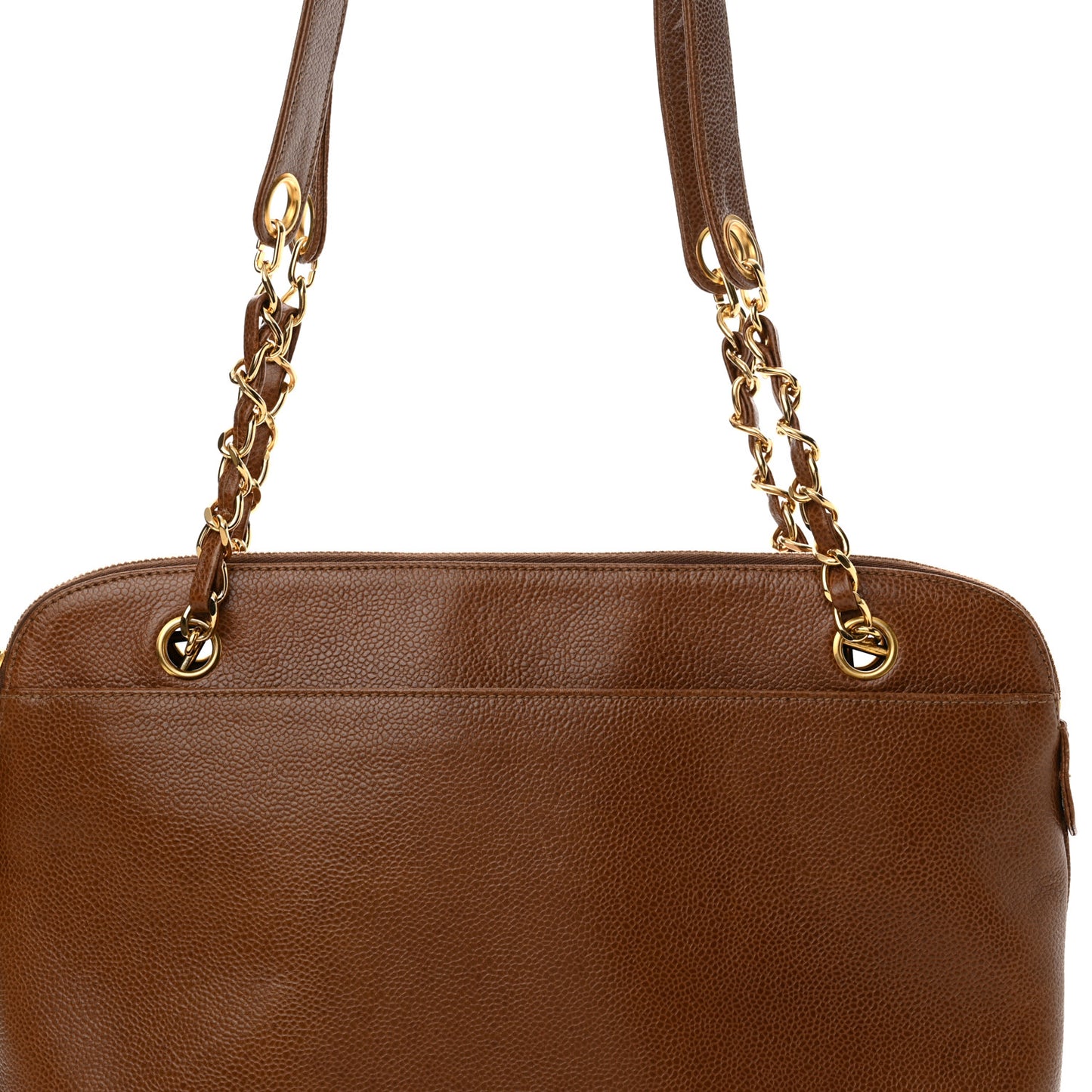 Caviar CC Shoulder Bag Brown