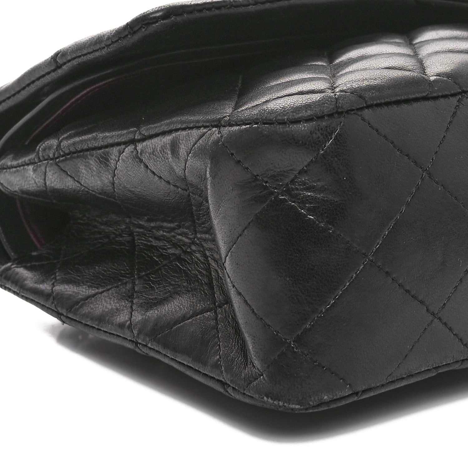 Chanel Lambskin Quilted Medium Double Flap Black 9 of 11
