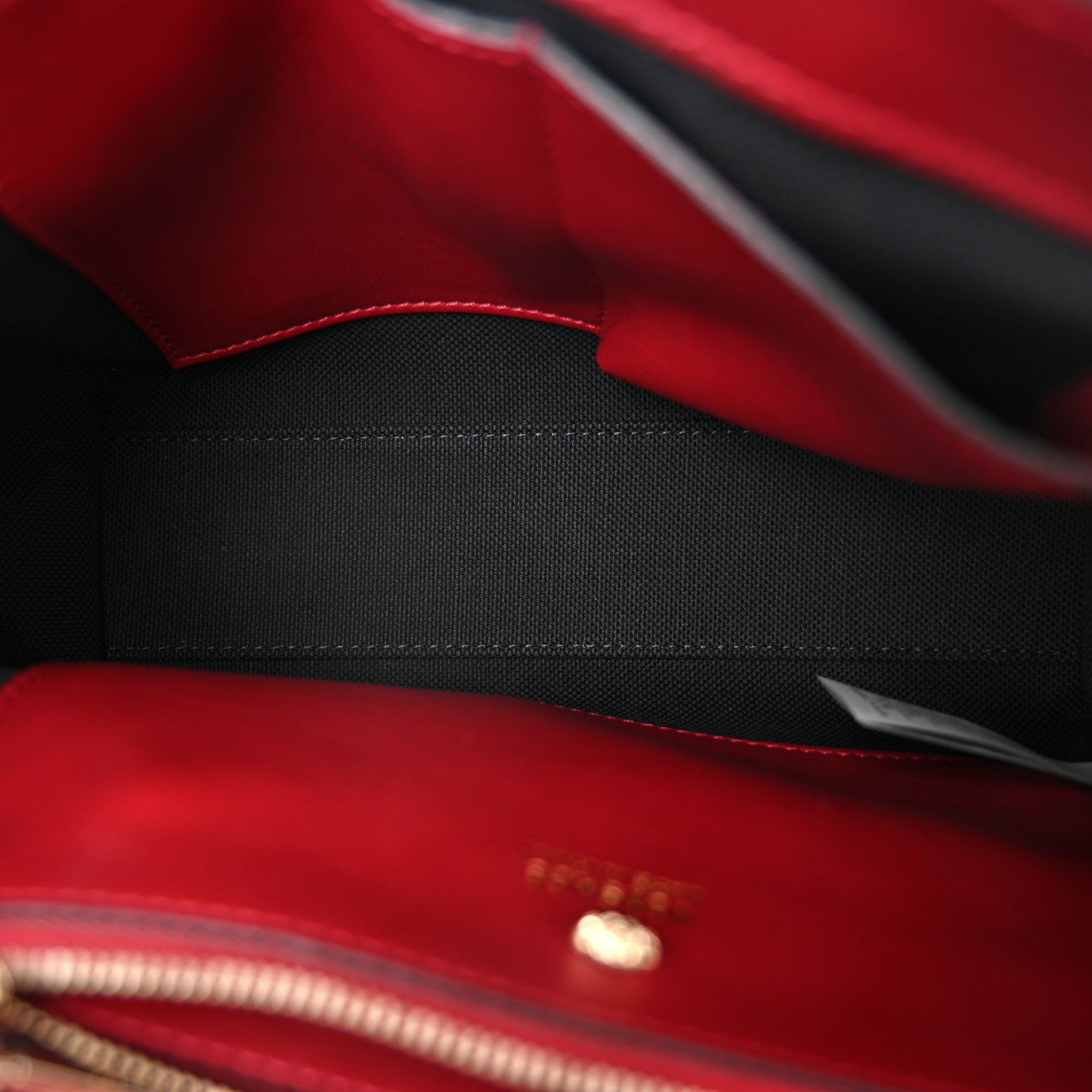 Metallic Grained Calfskin Medium Palazzo Empire Bag Gold Red Black