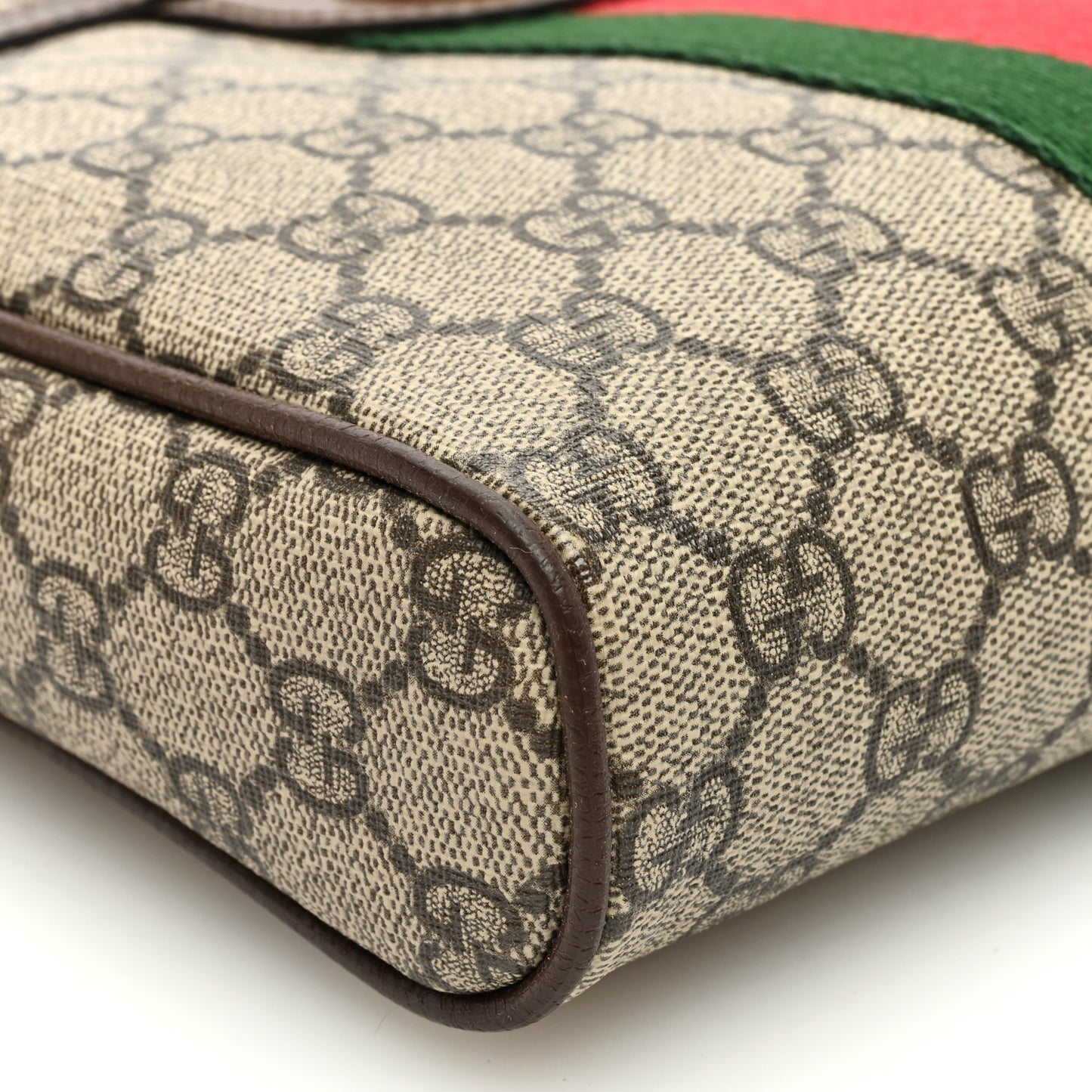 GG Supreme Monogram Web Small Ophidia Messenger Bag Brown