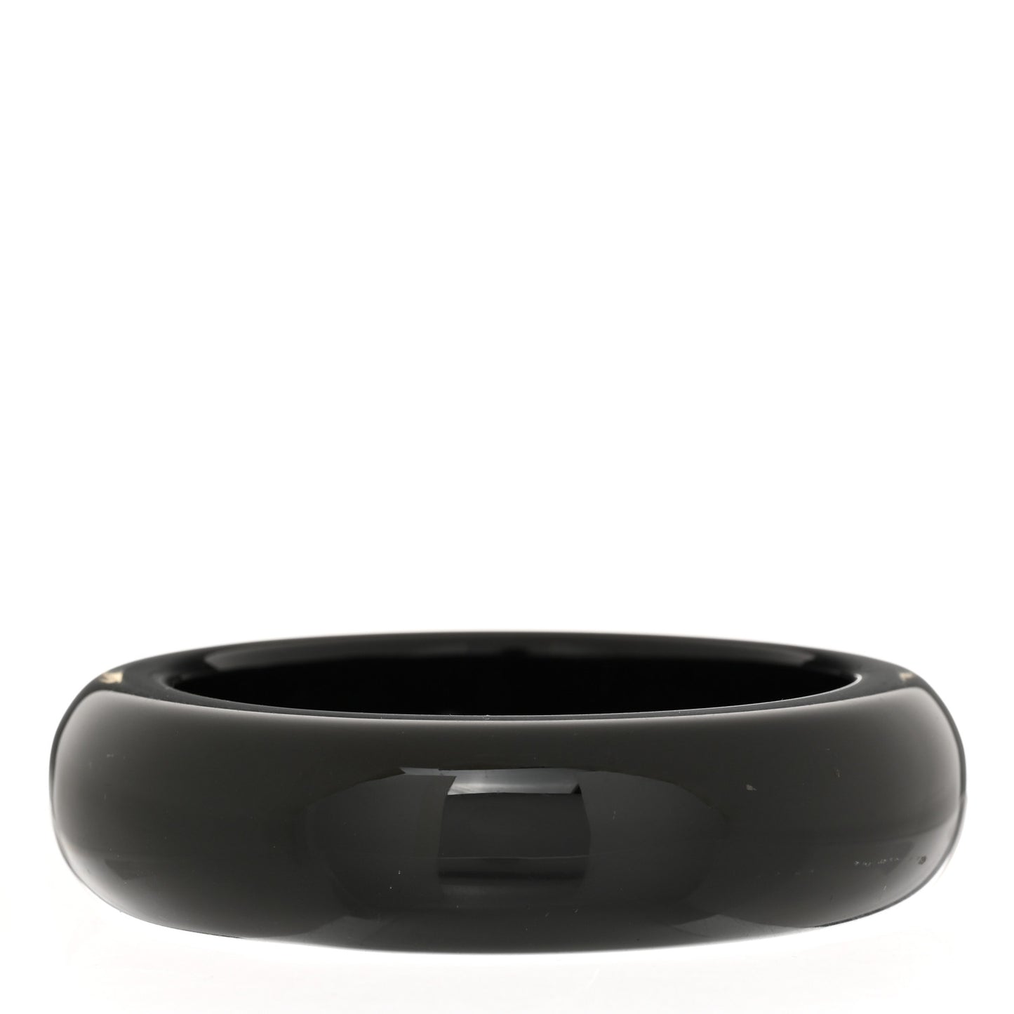 Resin Crystal CC Logo Bracelet Black