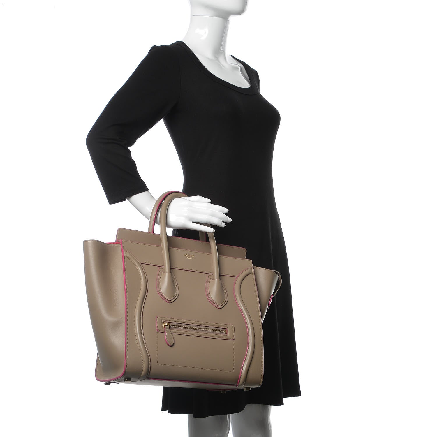 Celine Smooth Calfskin Mini Luggage Camel 2 of 9