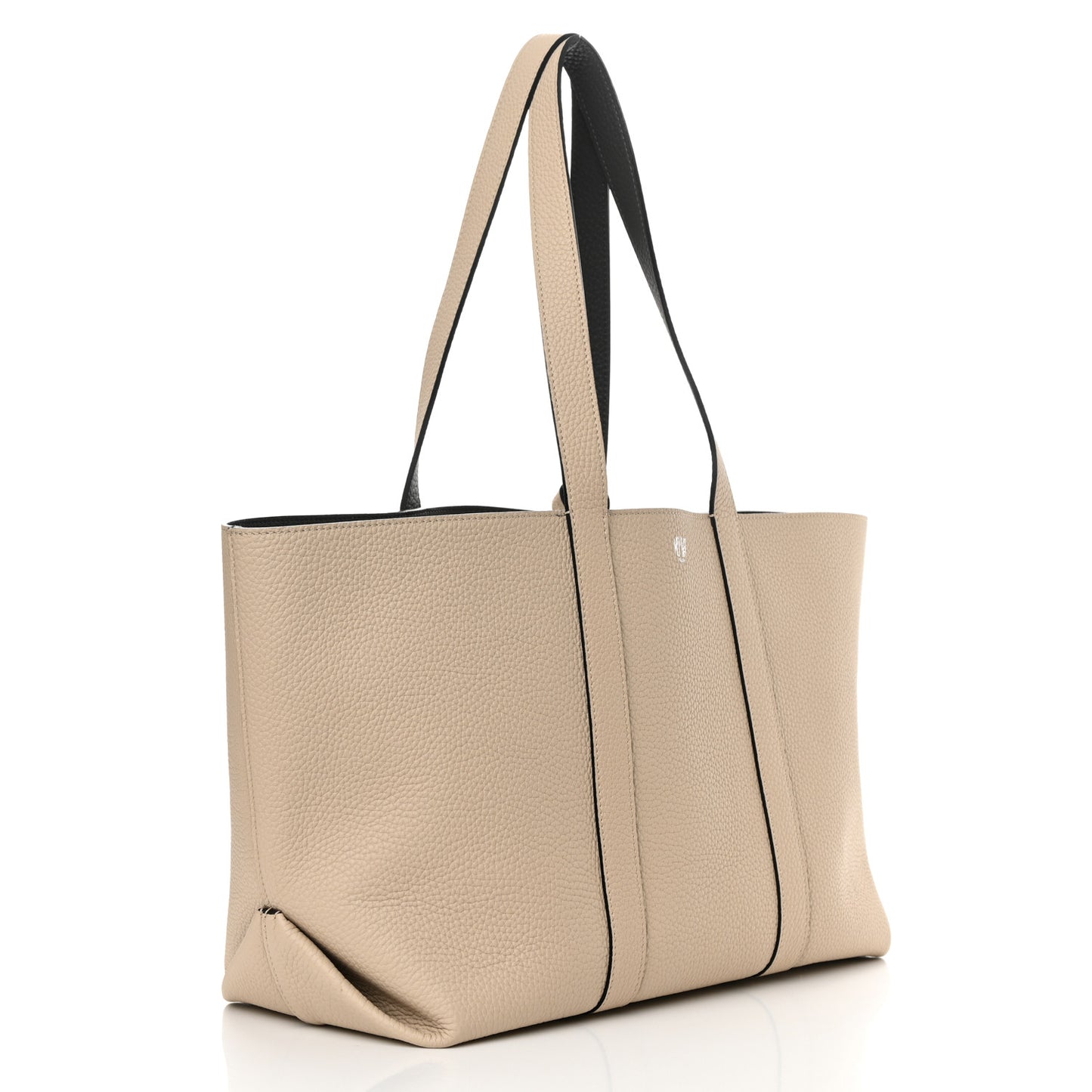 Taurillon Gex Calfskin Duo Reversible Tote Greige Zinc