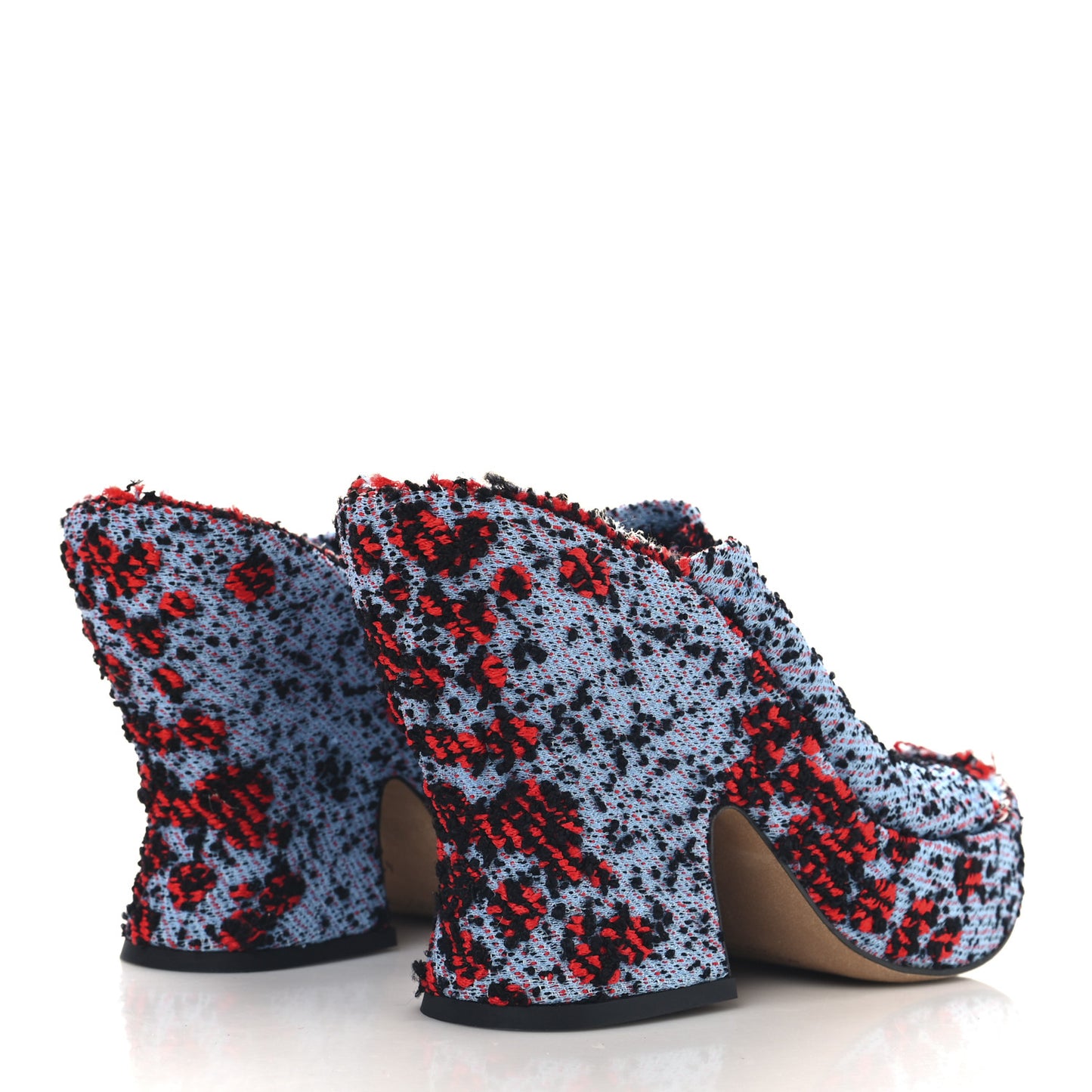Boucle Slide Platform 115 Wedge Sandals 41 Red Blue