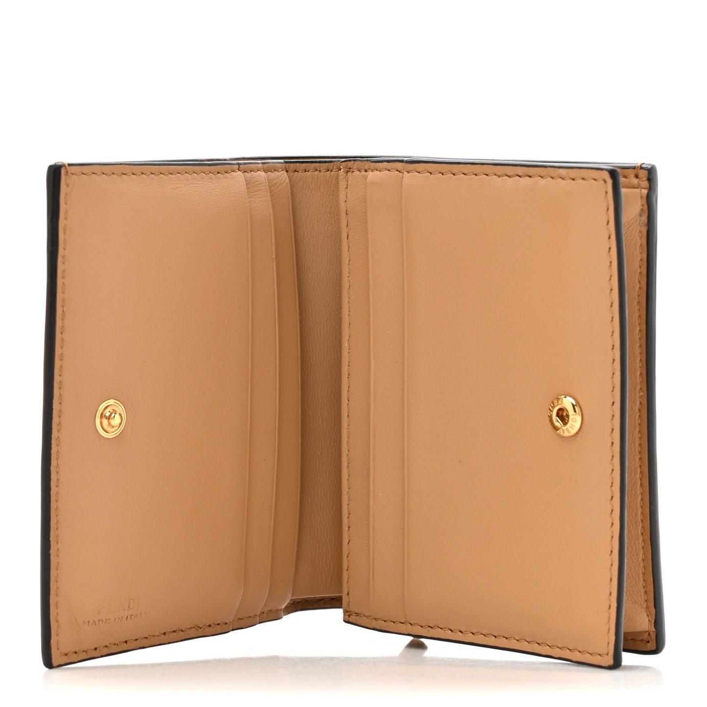 Nappa Matisse FF Diagonal Embossed Baguette Wallet Miele Scuro