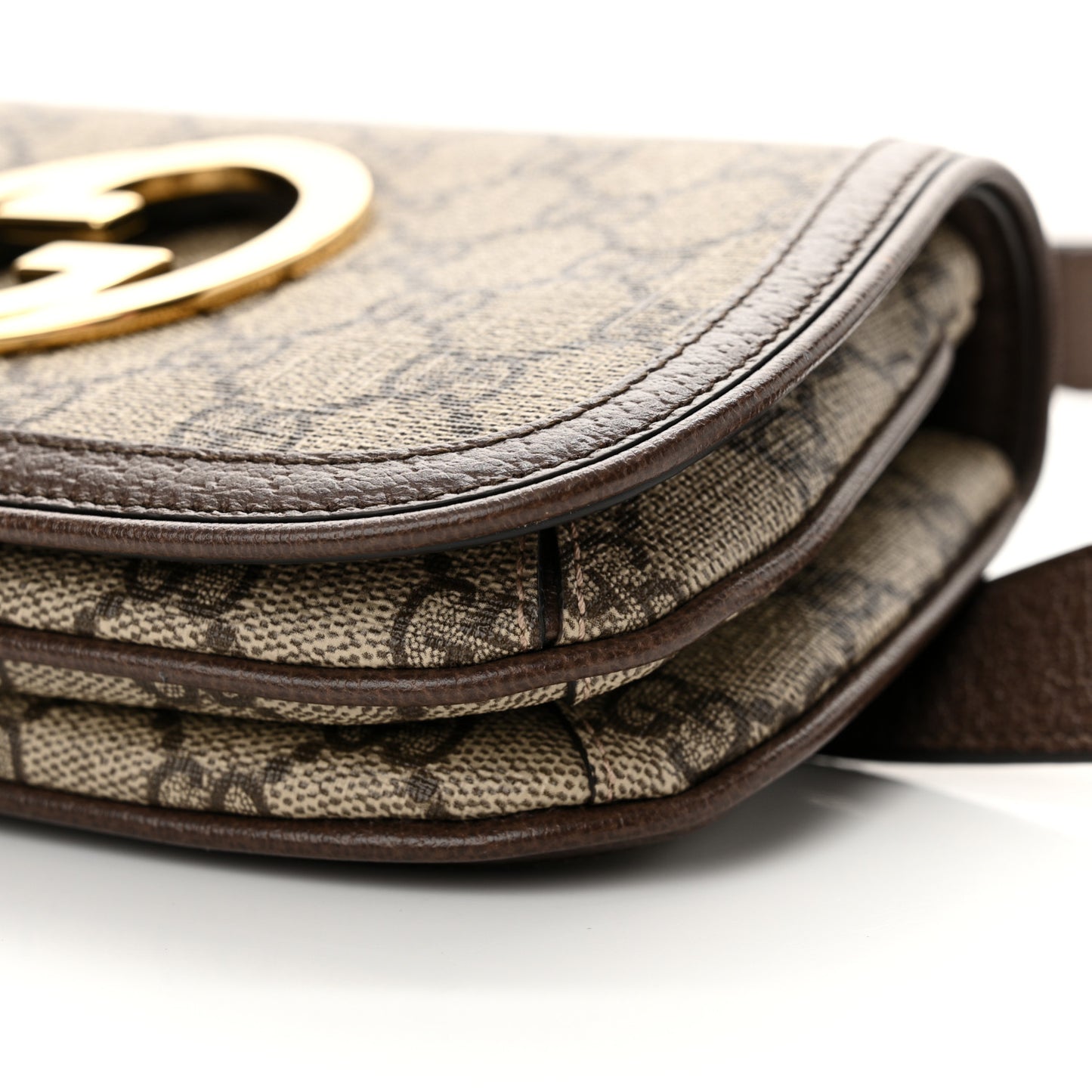 GG Supreme Monogram Textured Dollar Calfskin Blondie Belt Bag 120 48 Beige Ebony New Acero