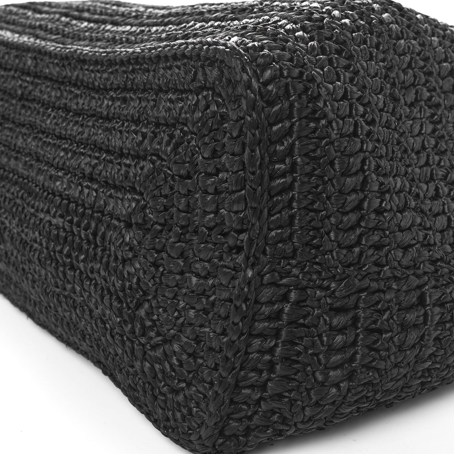 Raffia Rive Gauche Tote Black