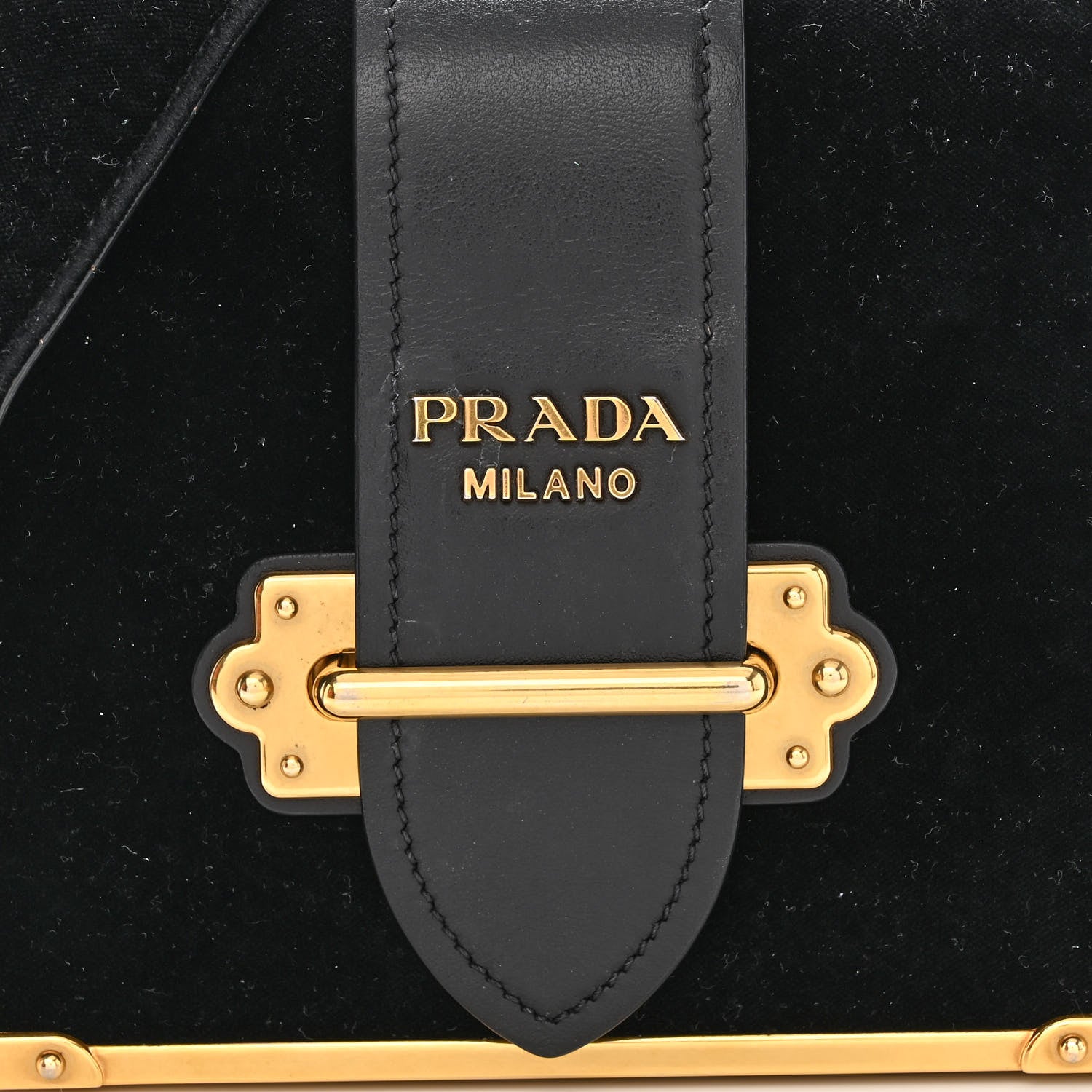 Prada Velvet City Calfskin Cahier Bag Black 7 of 10