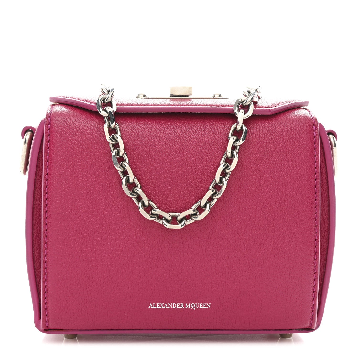 美品 AlexanderMcQueen バムバッグ Alexander McQueen Silky Amish Grain Calfskin Box Shoulder Bag 19