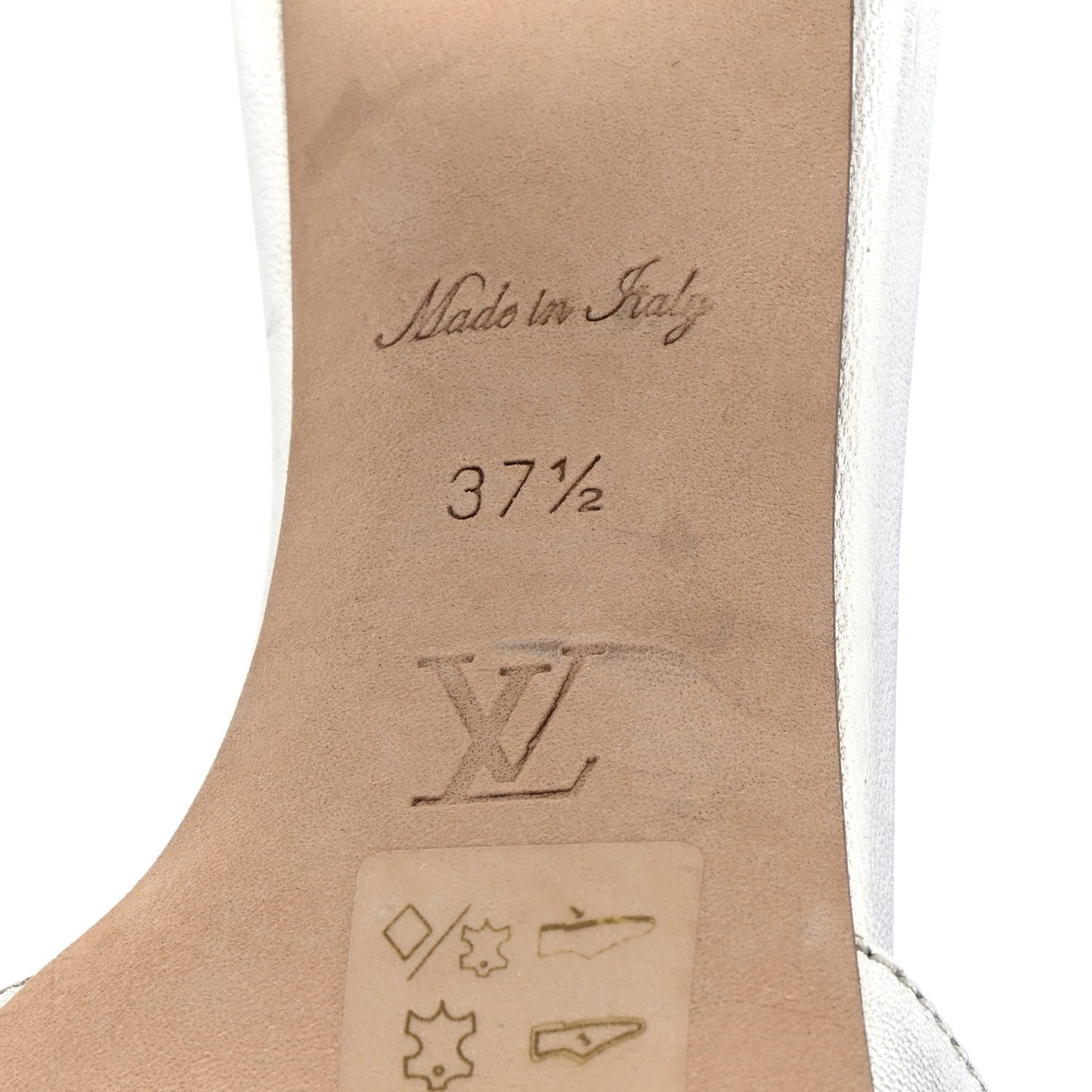 Metallic Calfskin Shake Platform Sandal 37.5 Silver