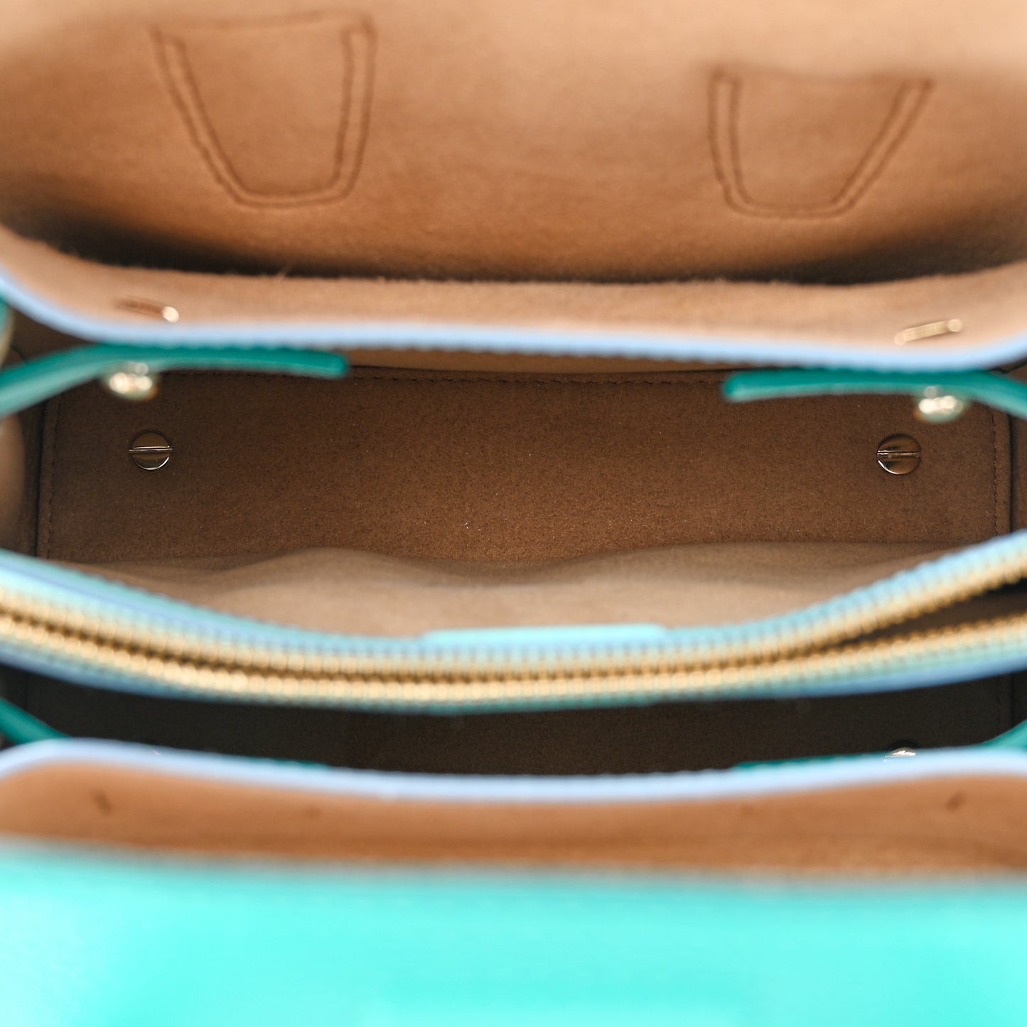 Grained Calfskin Mini Milla Tote Oasis Green