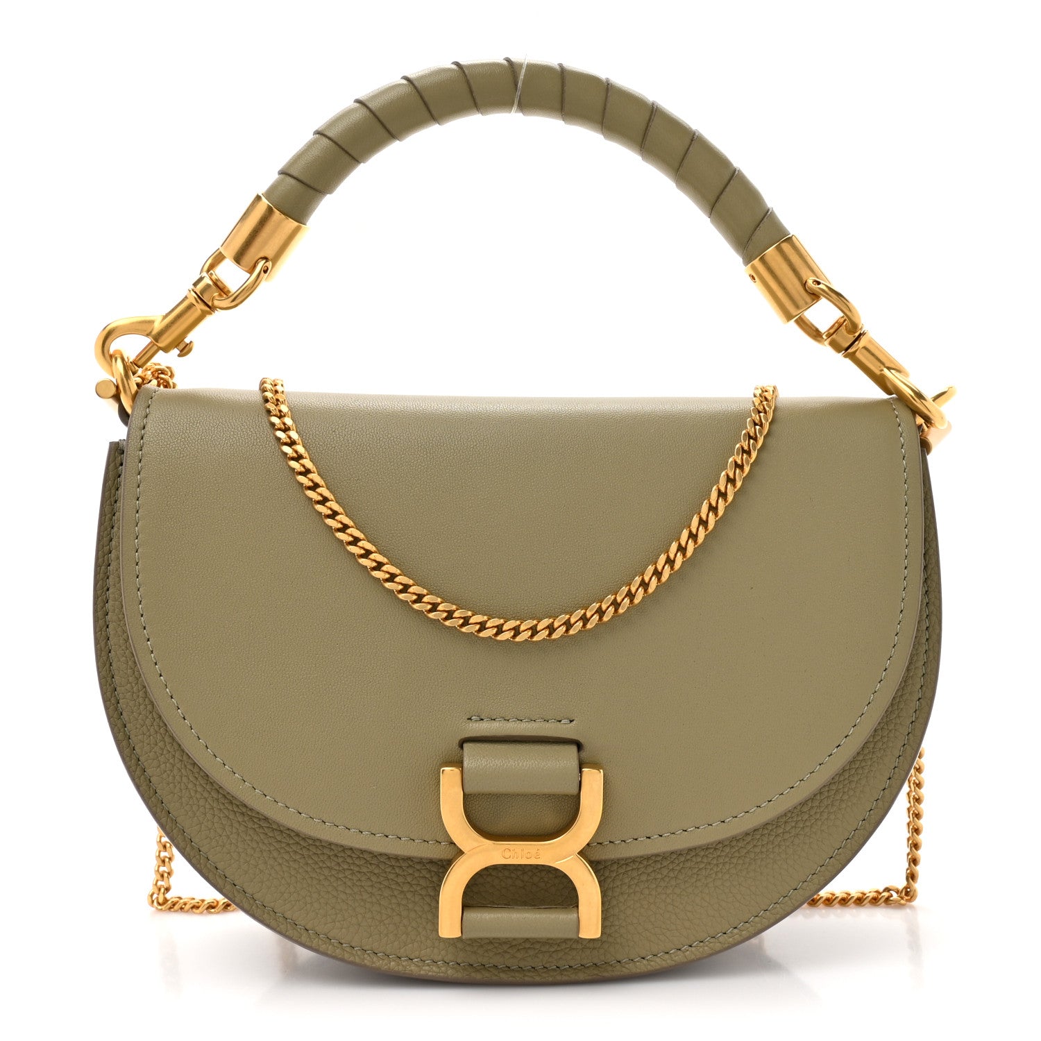 Chloe Calfskin Marcie Chain Flap Bag Pottery Green 1856812