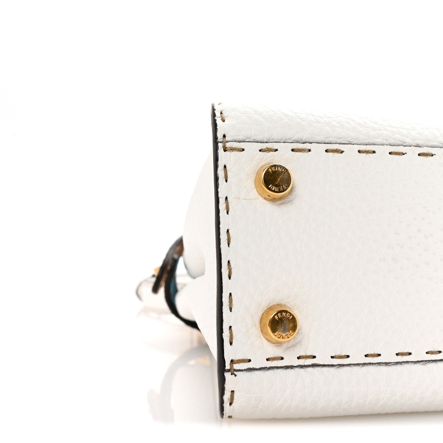 Cuoio Romano Selleria Medium Peekaboo Iconic Essentially Satchel White Papiro Pool