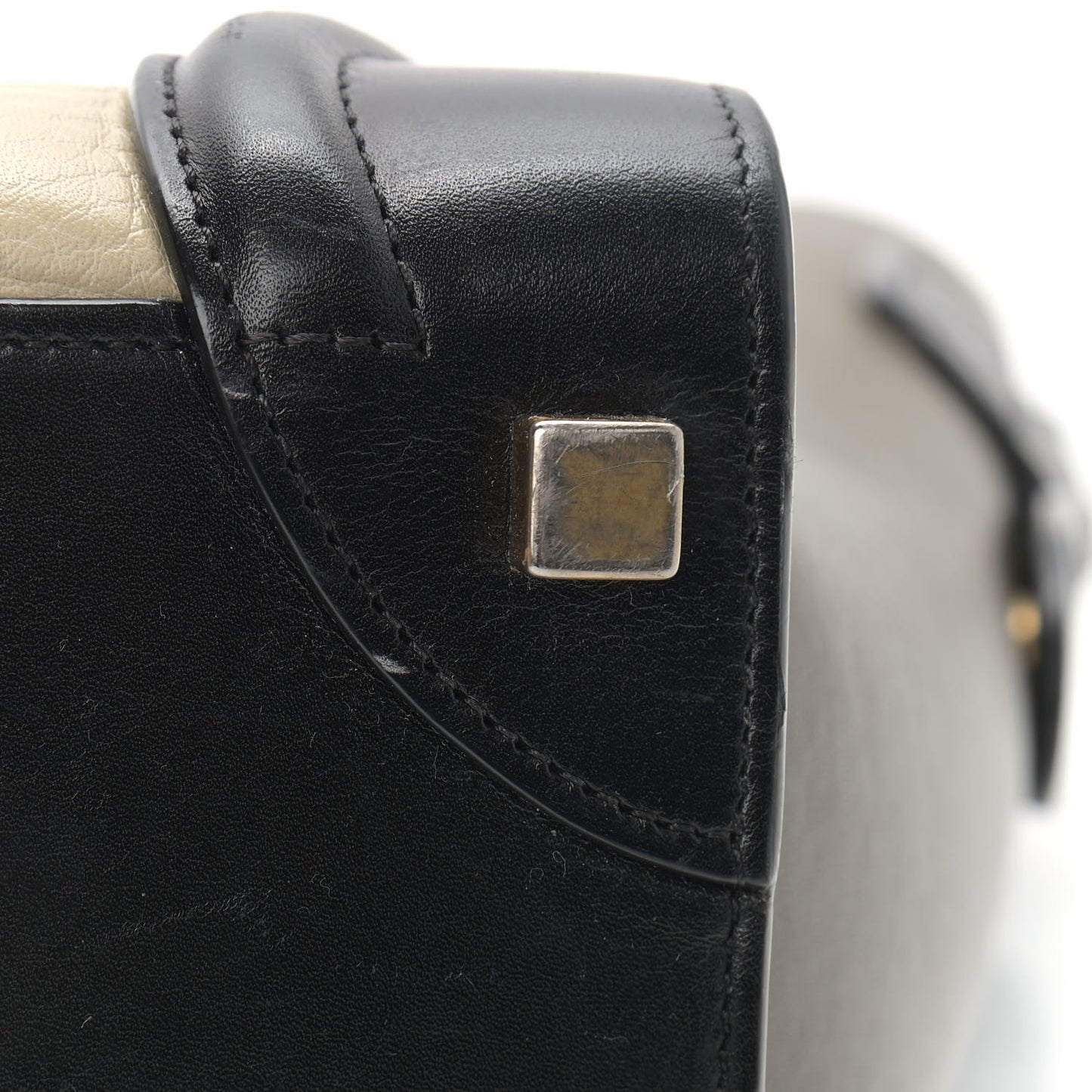 Textured Calfskin Micro Tri-Color Luggage Olive