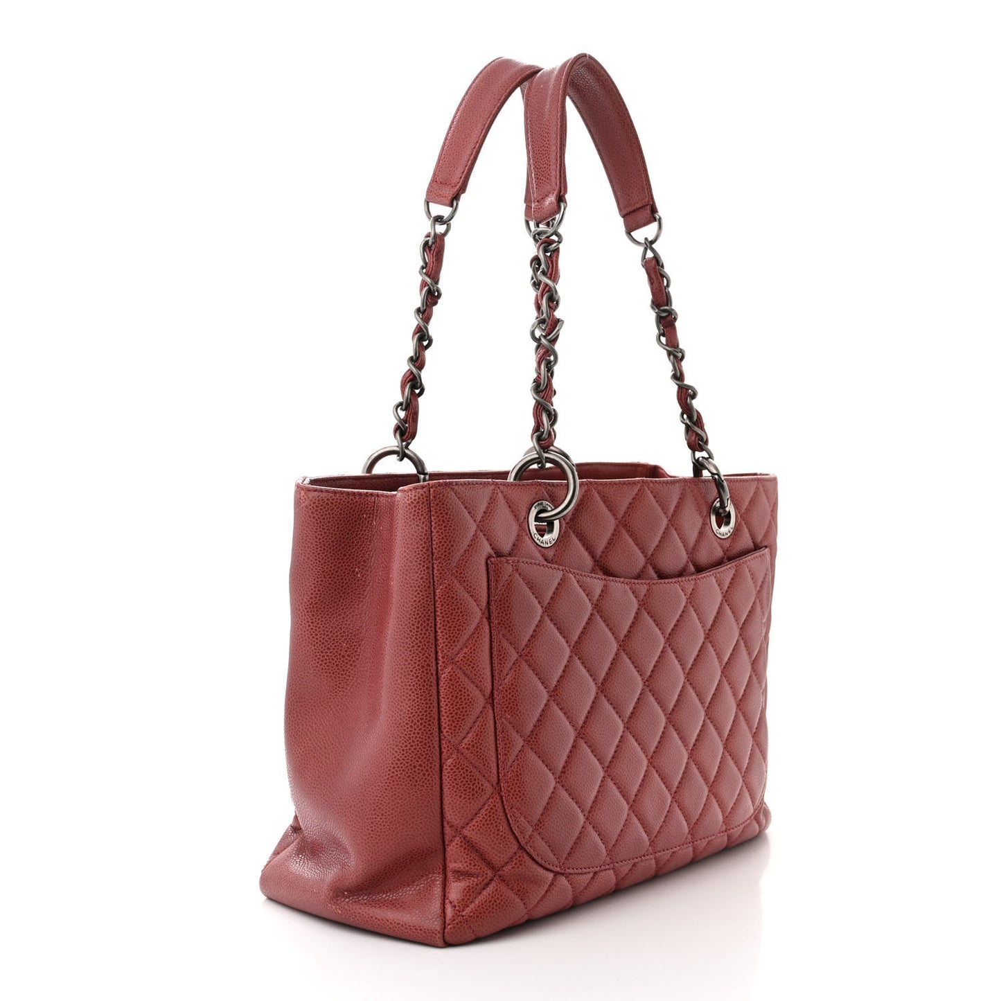 Caviar Quilted Grand Shopping Tote GST Red