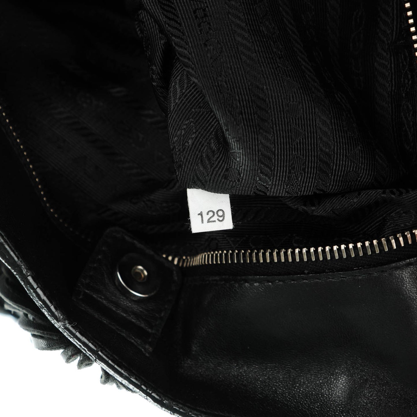 Nappa Fringe Tote Nero Black