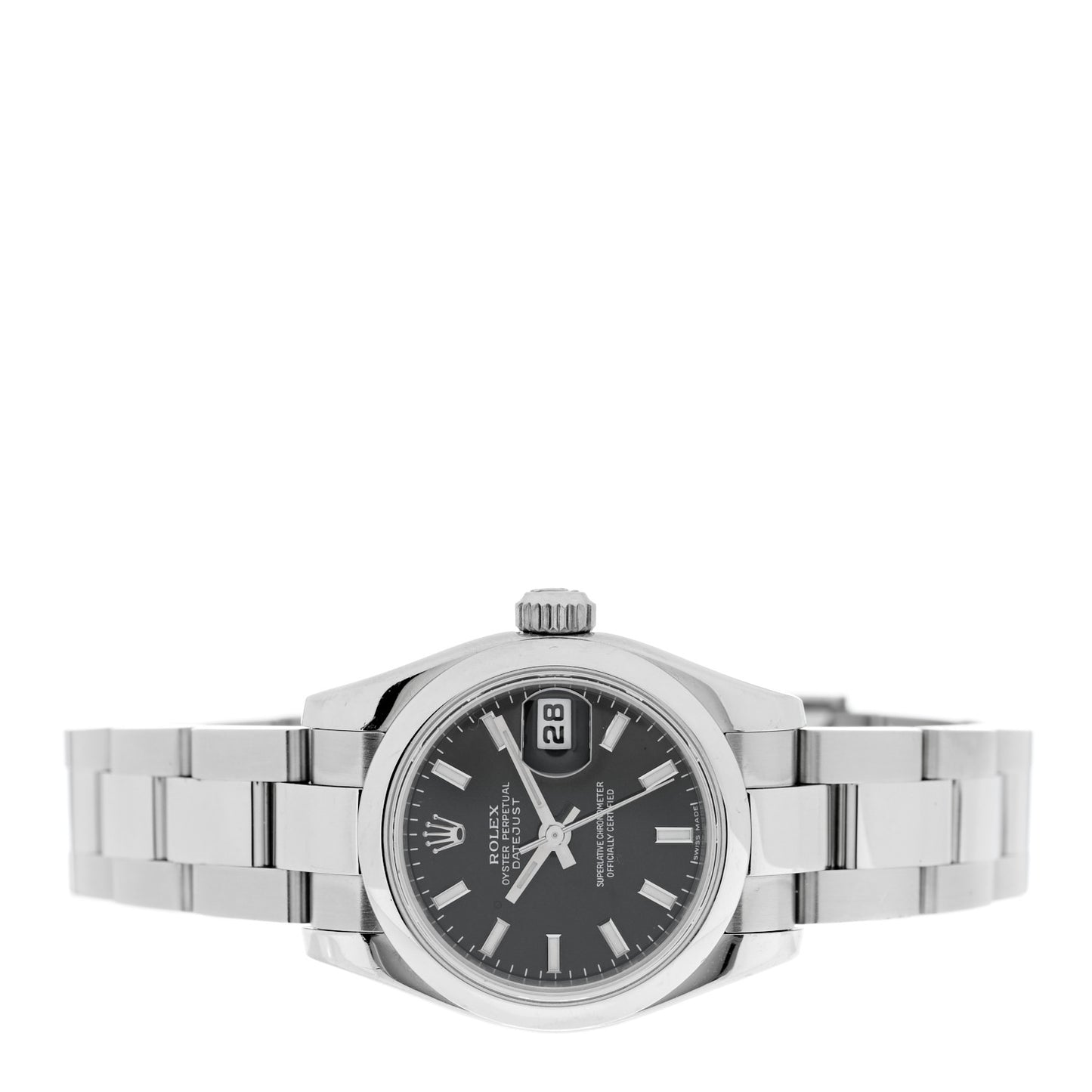 Stainless Steel 26mm Oyster Perpetual Datejust Watch Black 179160