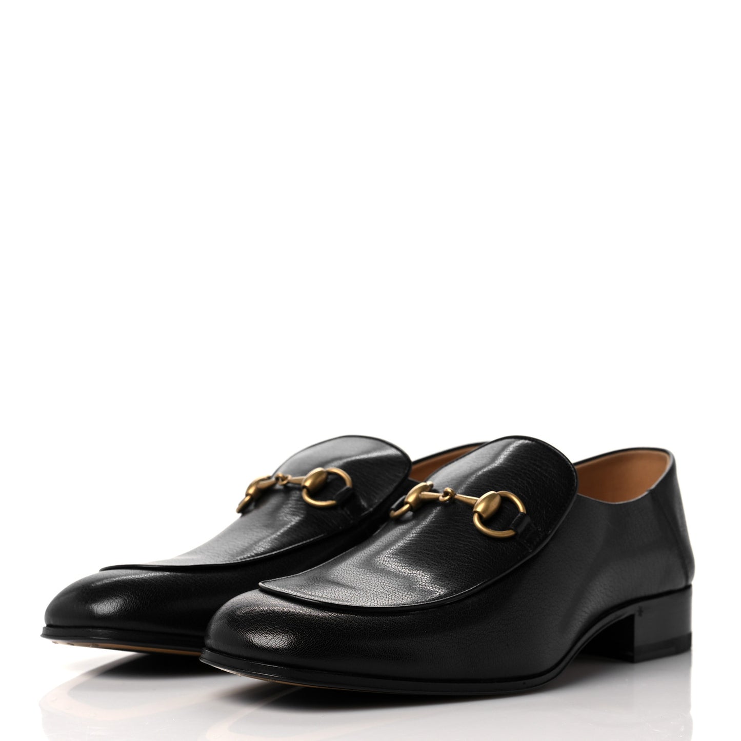 Goatskin Mens Horsebit Loafers 8 Black