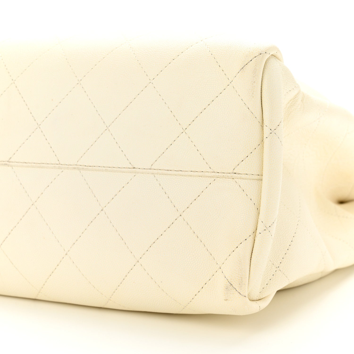 Chanel Caviar Stitched Large Shopping Tote White 10 of 11