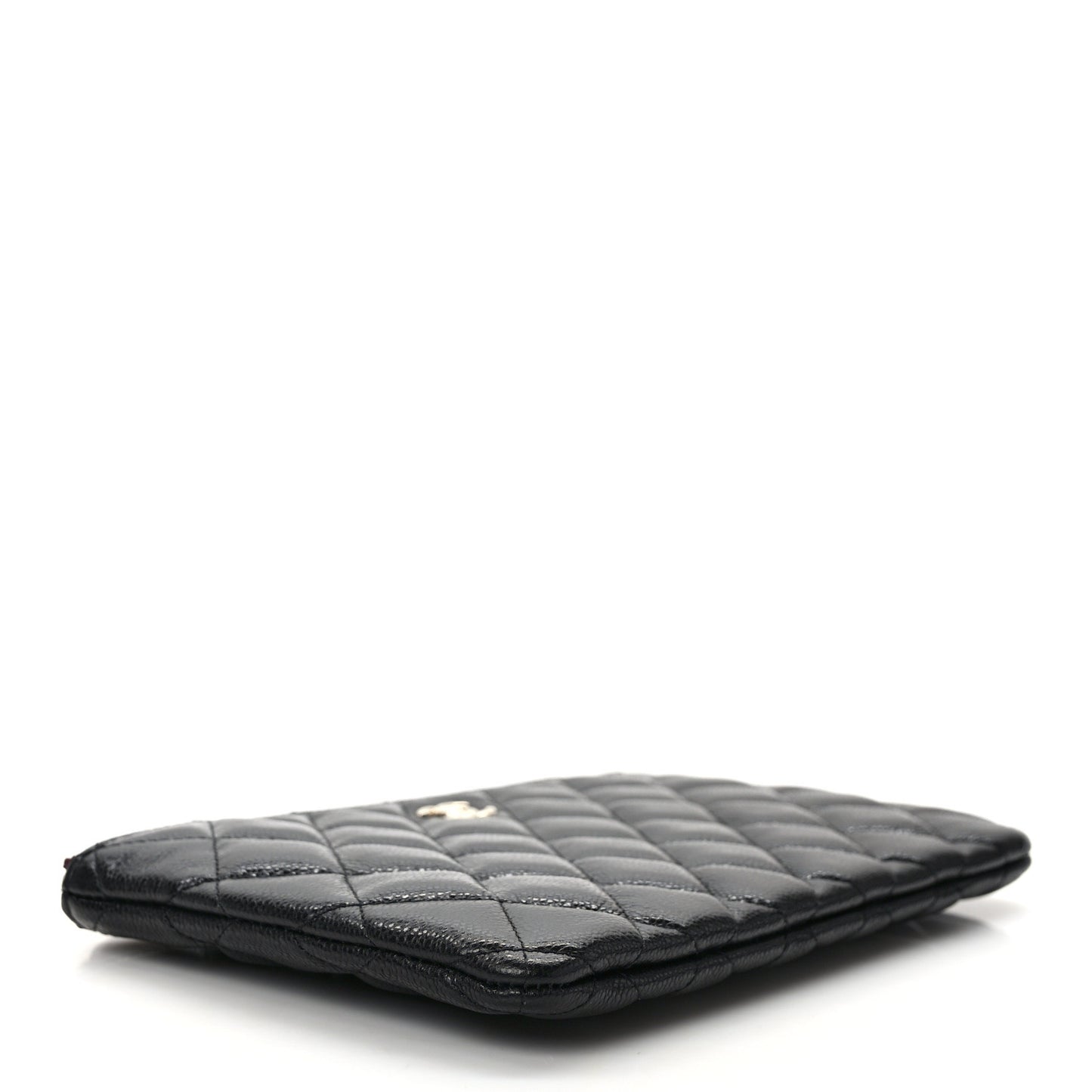 Caviar Quilted Cosmetic Case Black