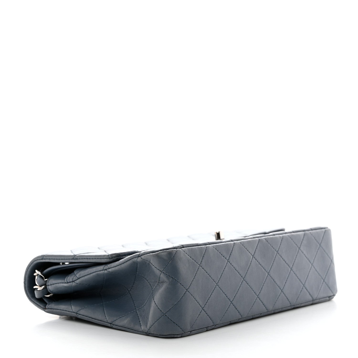 Chanel Lambskin Quilted Medium Double Flap Light Blue 4 of 10