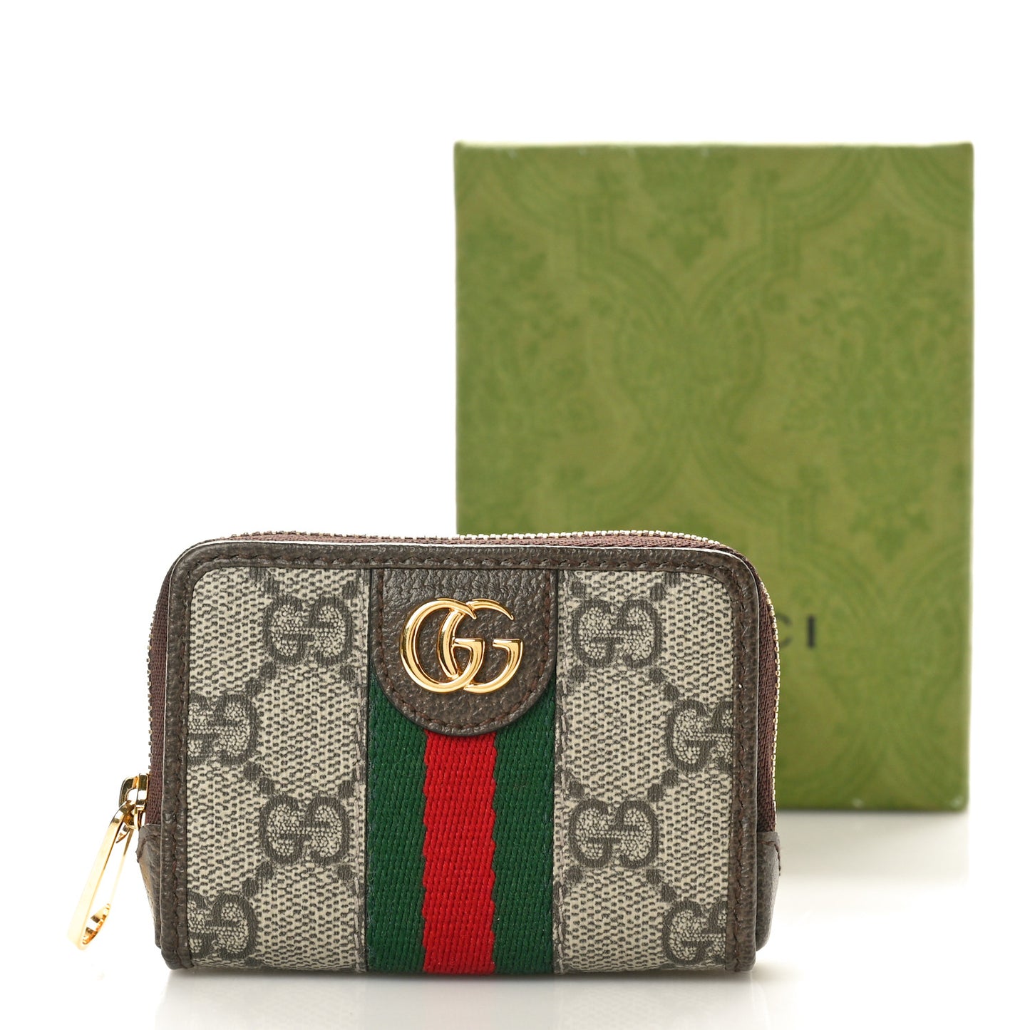 GG Supreme Monogram Web Ophidia Playing Card Case Beige New Acero