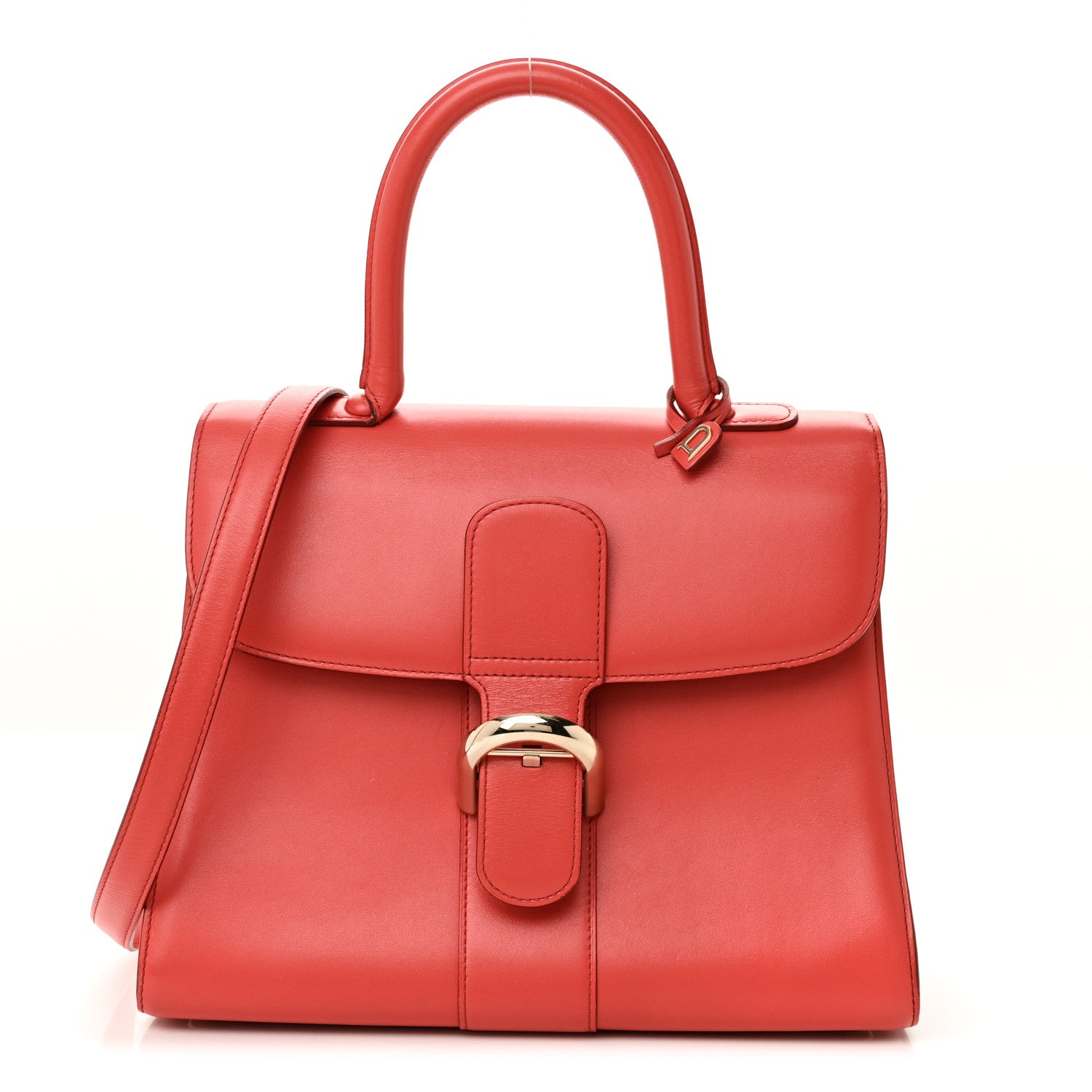 Delvaux Box Calfskin MM Brillant Satchel Sunset 1755902 – FASHIONPHILE