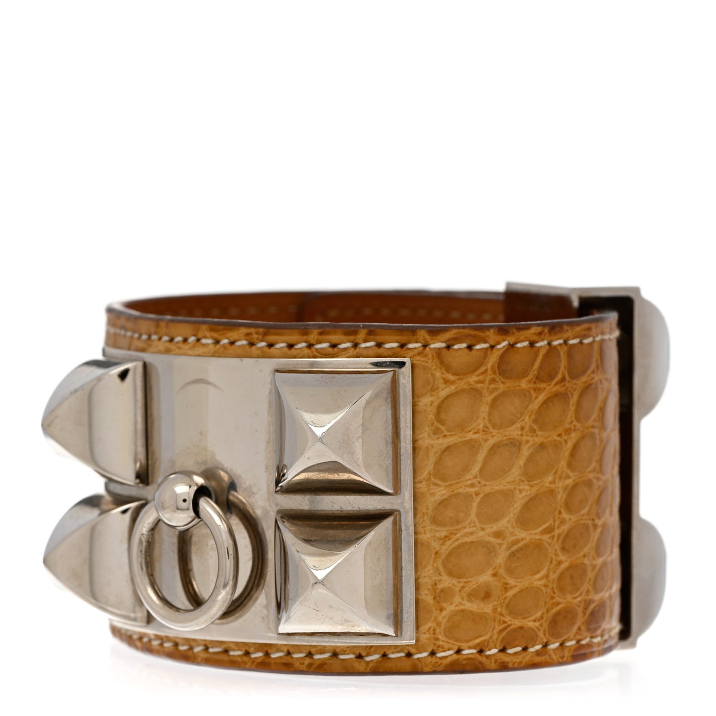 Matte Alligator Collier De Chien CDC Bracelet S Maize