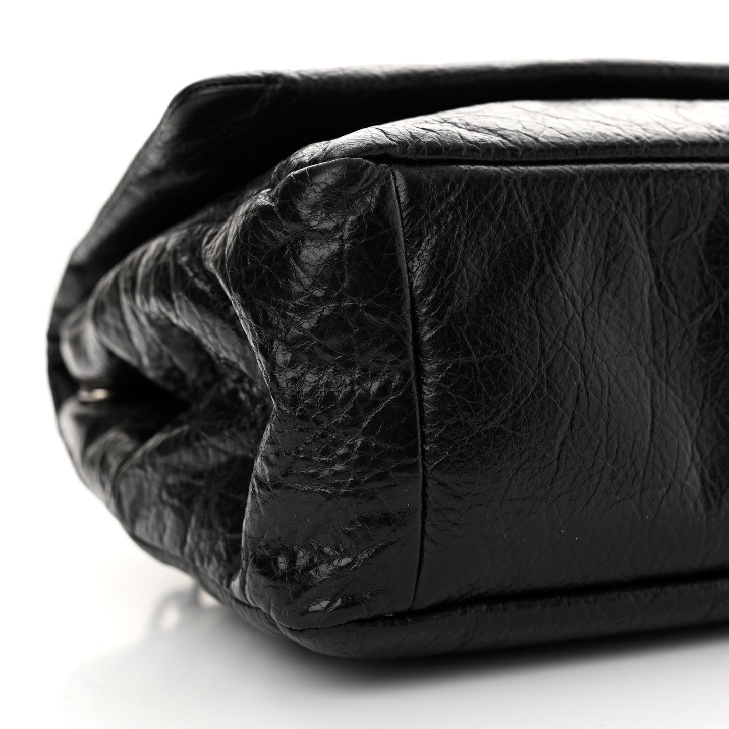 Arena Calfskin Mini Monaco Chain Shoulder Bag Black