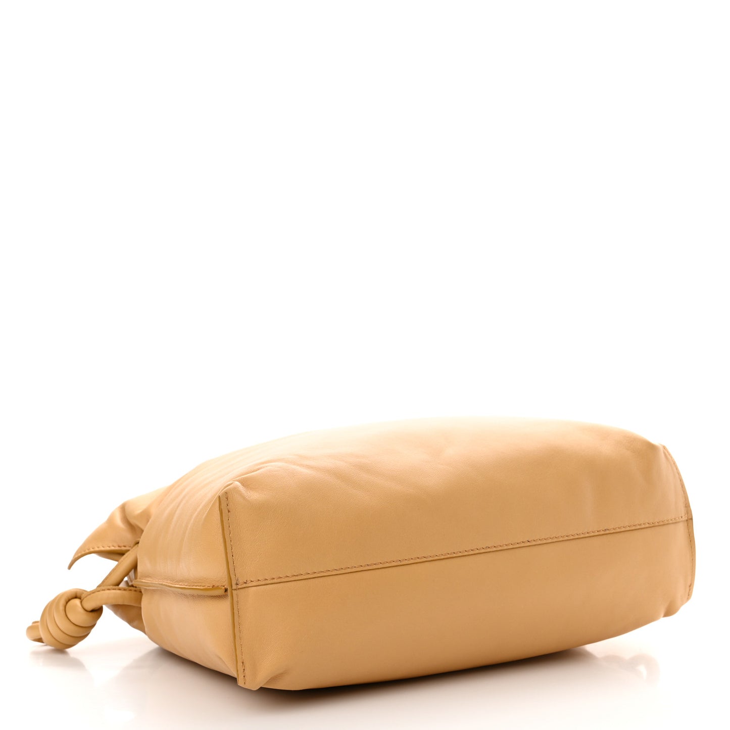 Calfskin Flamenco Puffer Knot Bag Camel