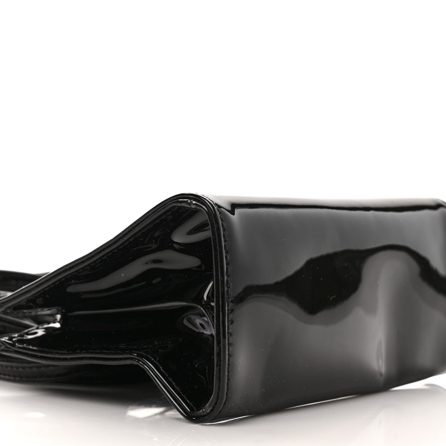 Telfar Patent Vegan Leather Small Shopping Bag Black 7 of 8