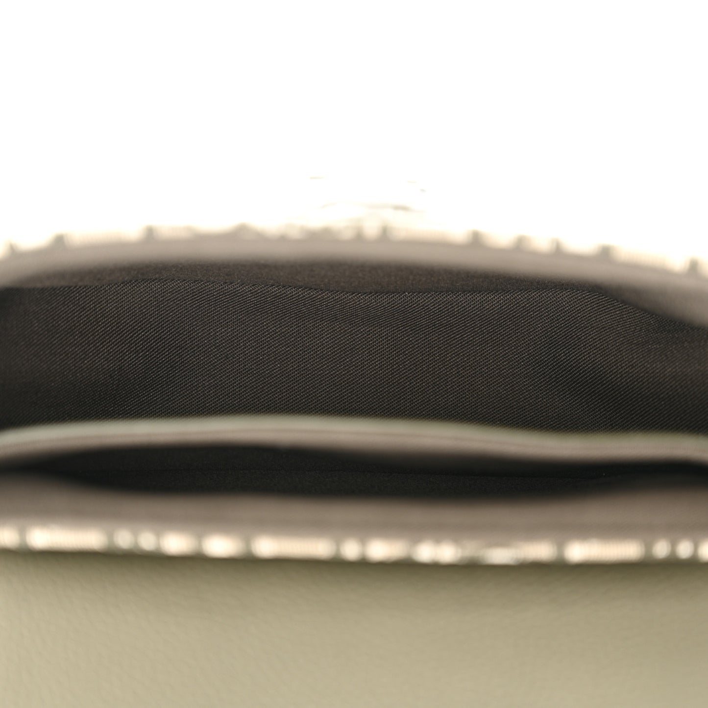 Oblique Jacquard Grained Calfskin Mini Saddle Messenger Bag With Flap Green