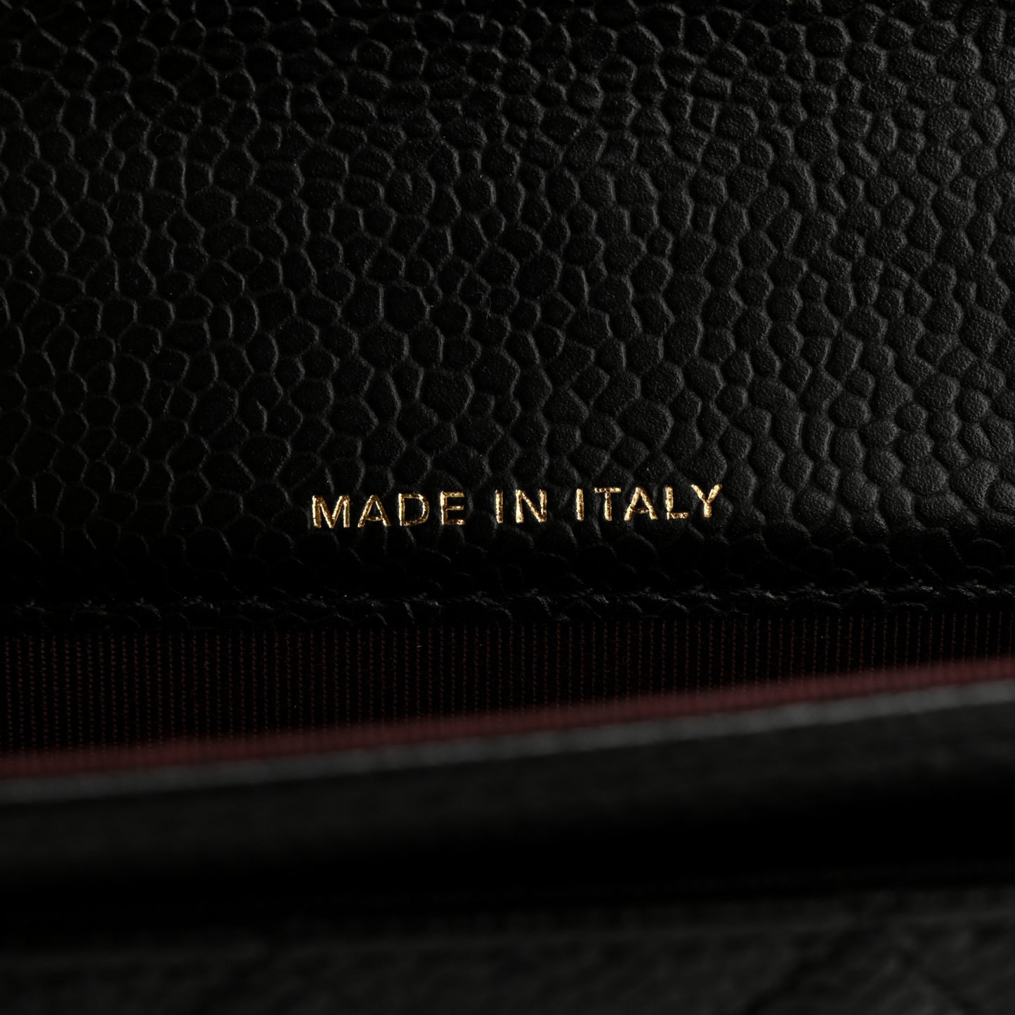 Caviar Quilted Flap Card Holder Wallet Black